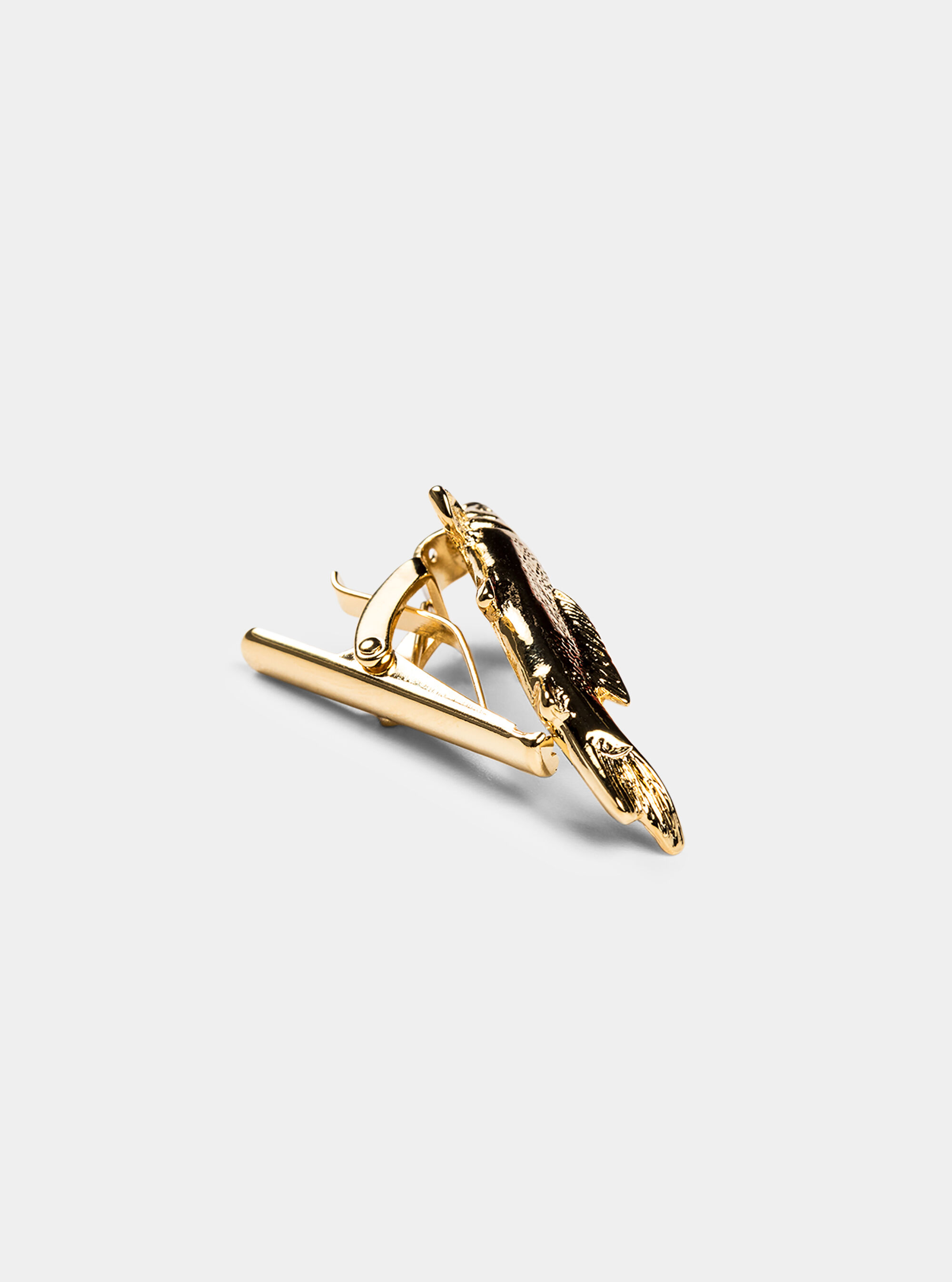 Carp tie clip, GOLD