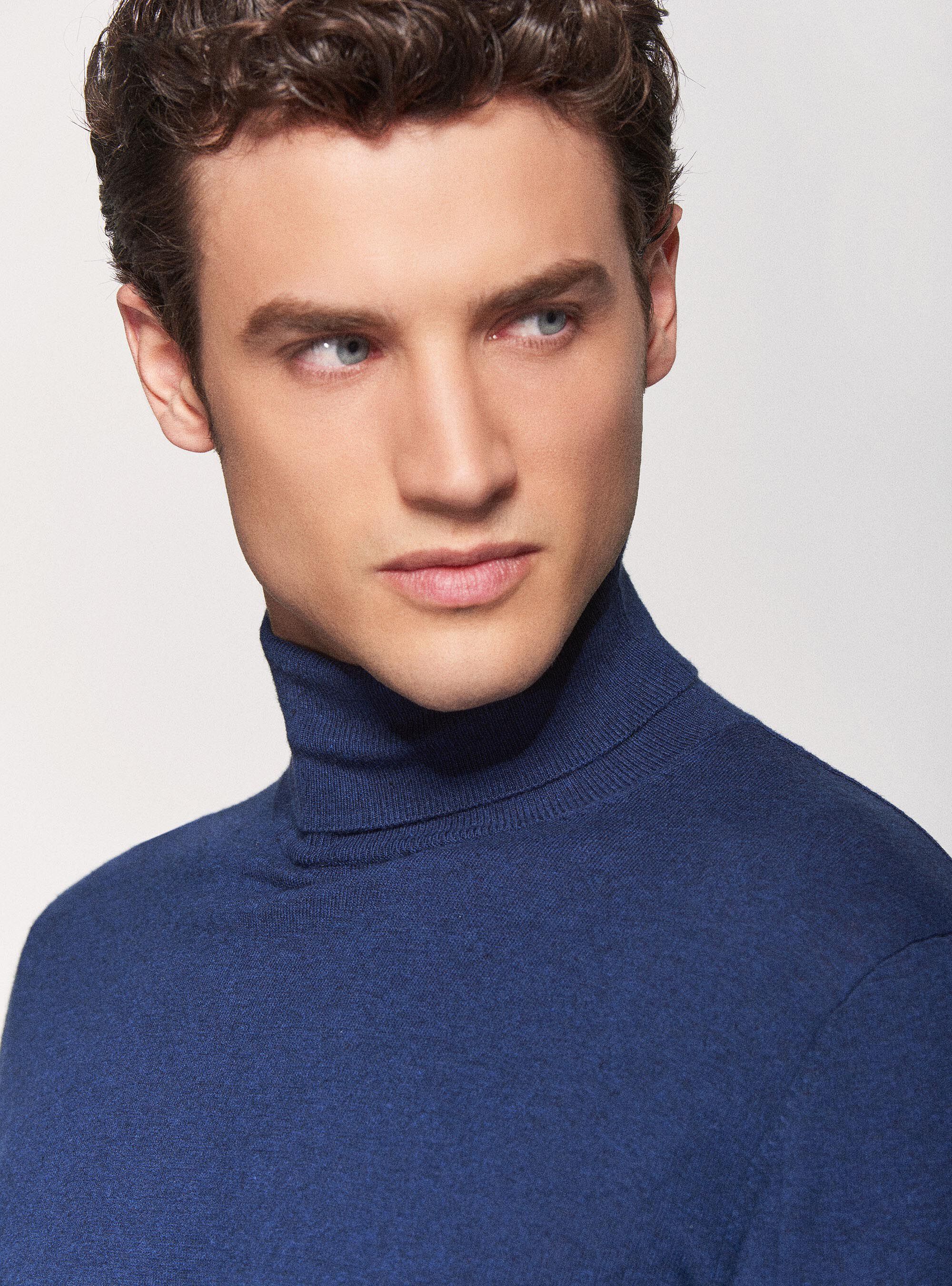 Silk and cashmere cotton turtleneck