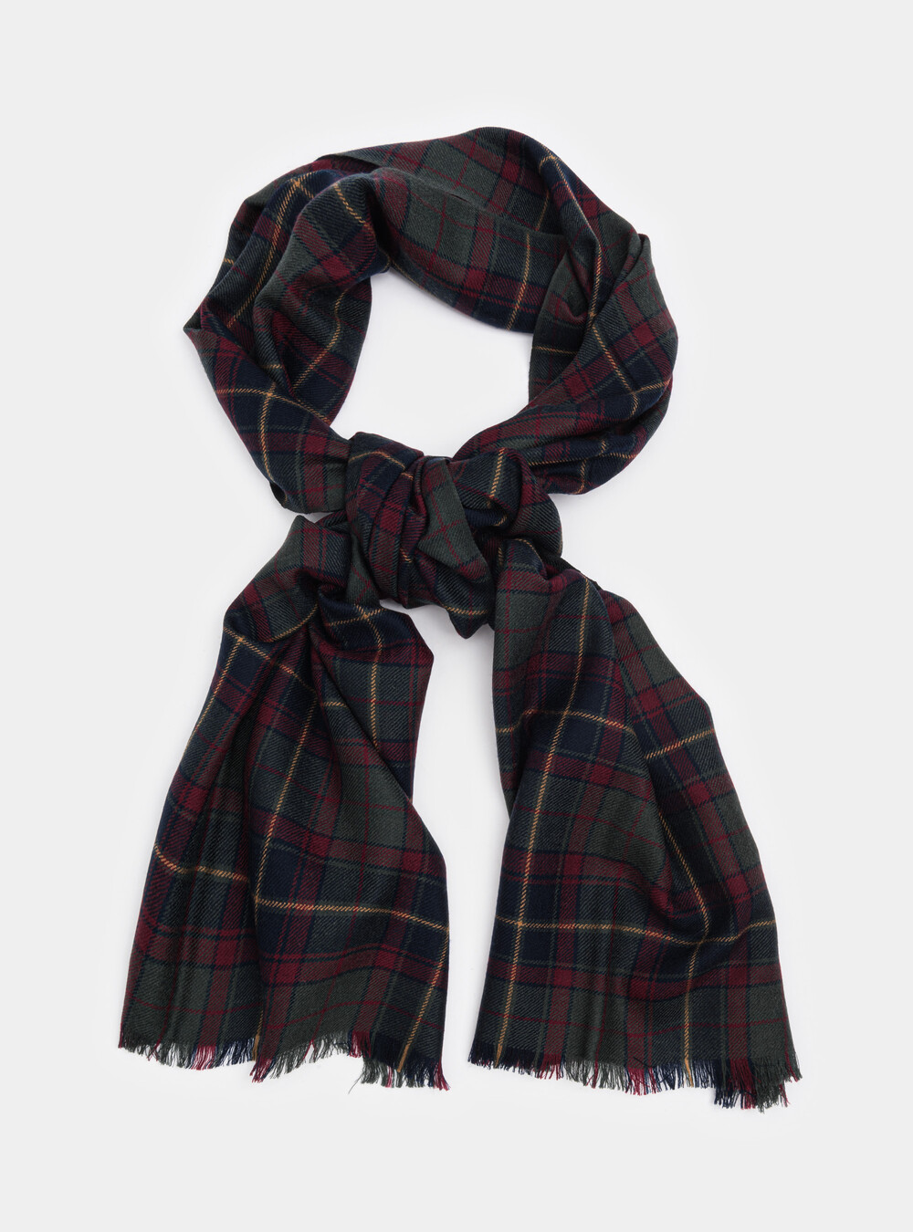 Sciarpa in lana a quadri armatura diagonale