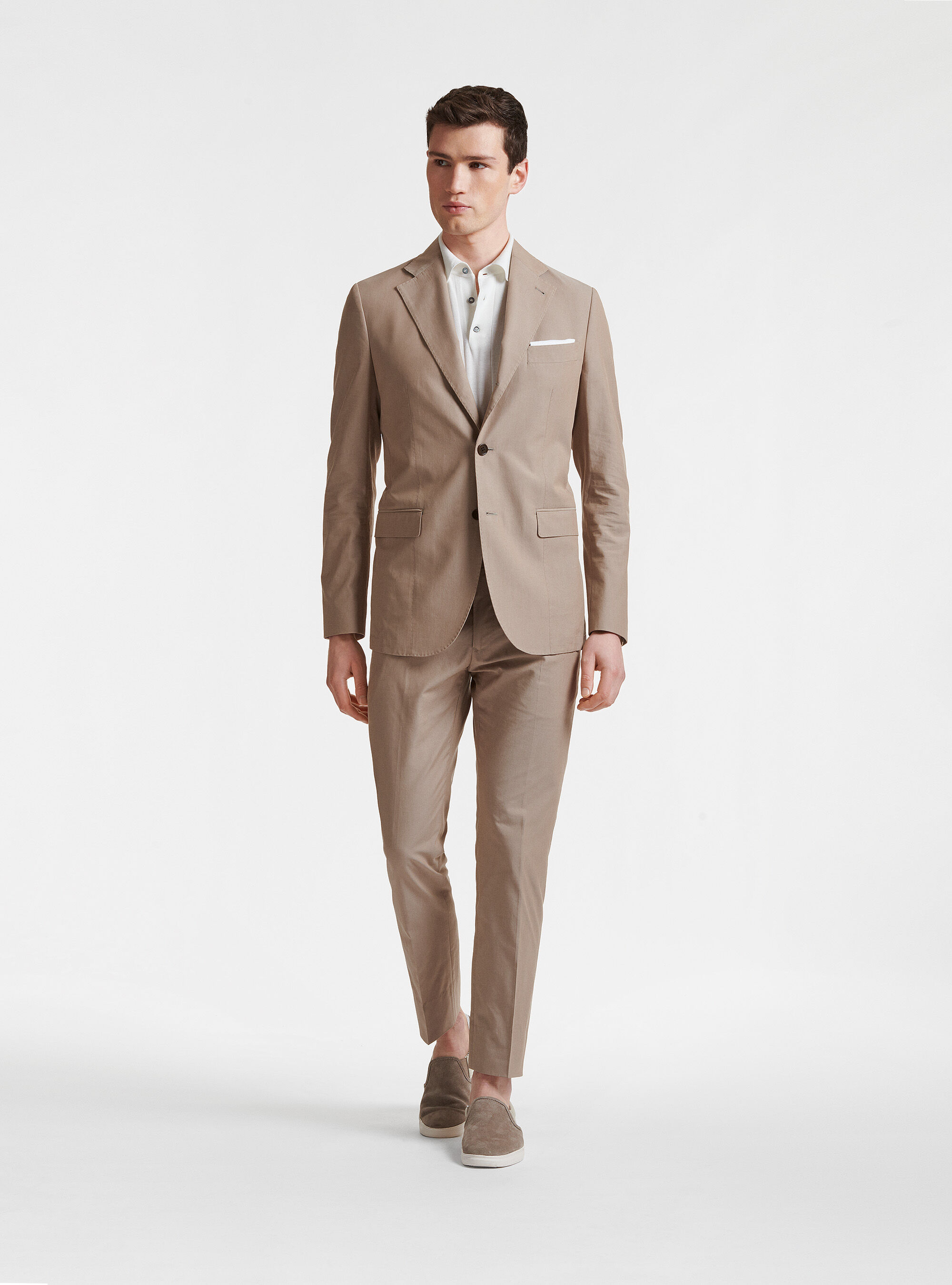 Giacca per abito in misto cotone DUEMILAGORI, SABBIA