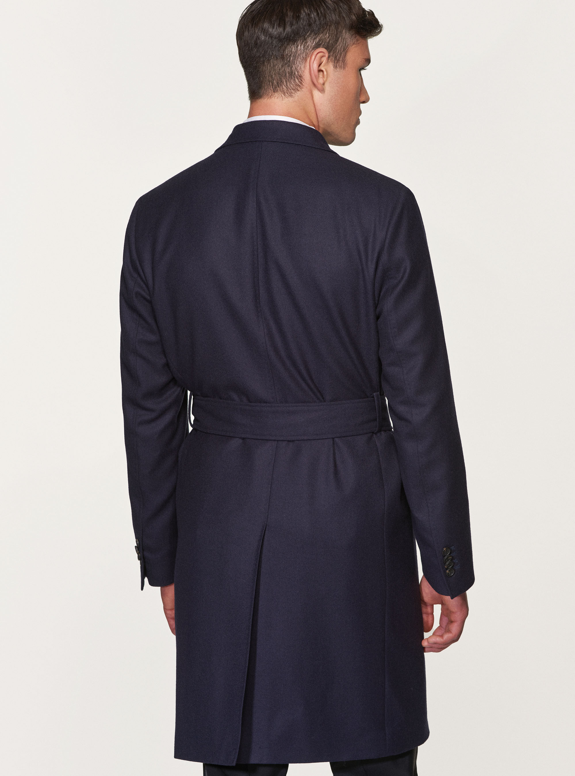 Manteau ceinturé hotsell bleu marine