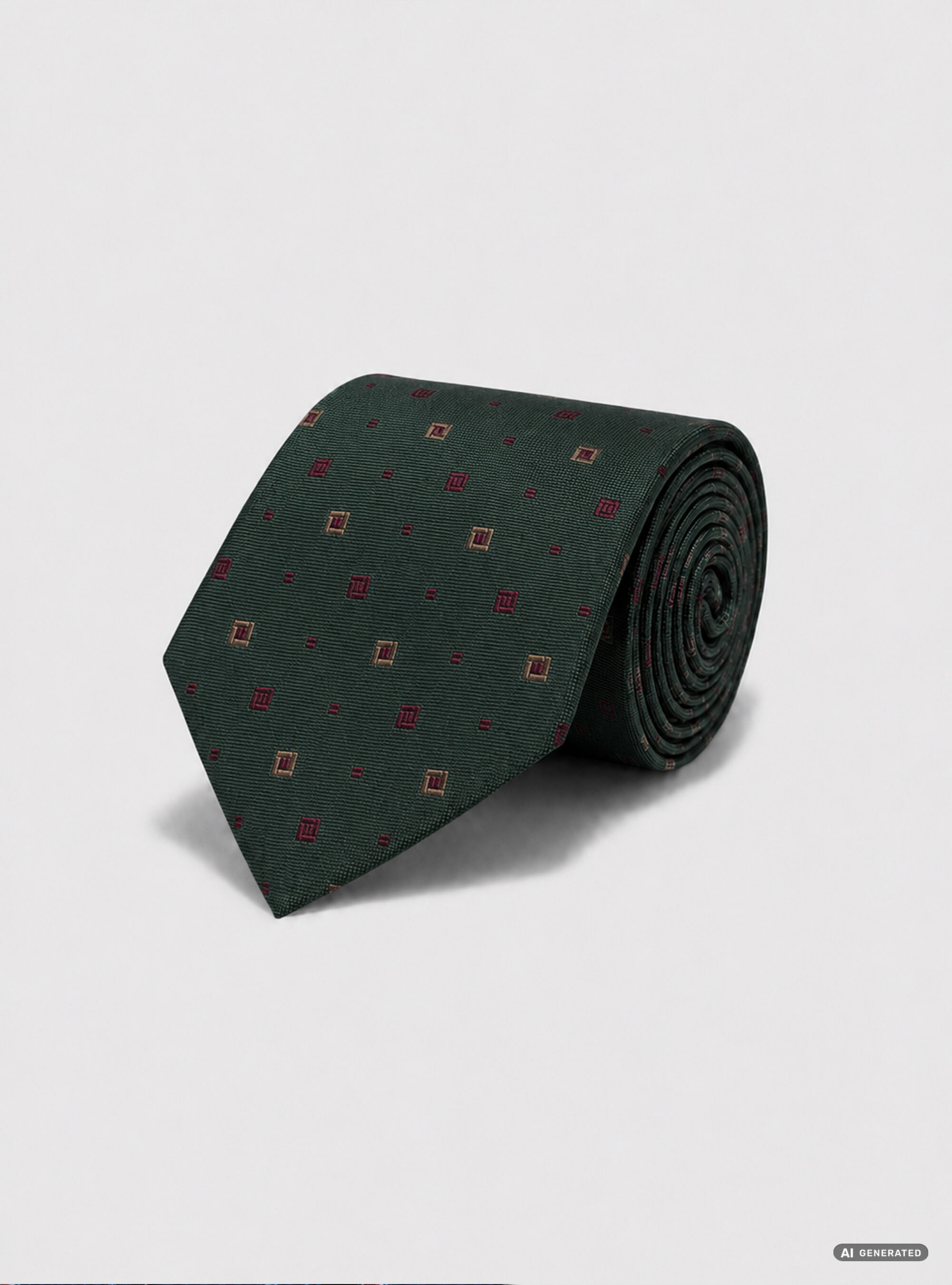 Cravatta in seta jacquard microfantasia