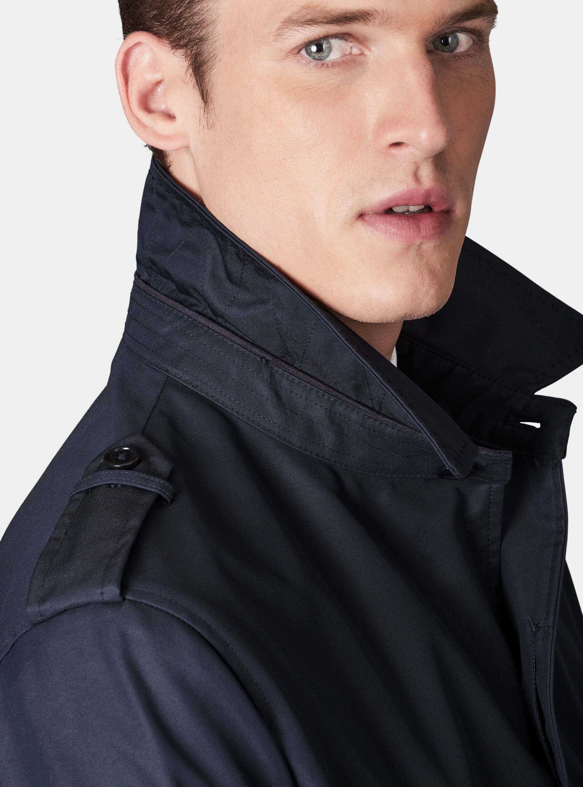Technical cotton "Impermeabile" jacket, NAVY BLUE