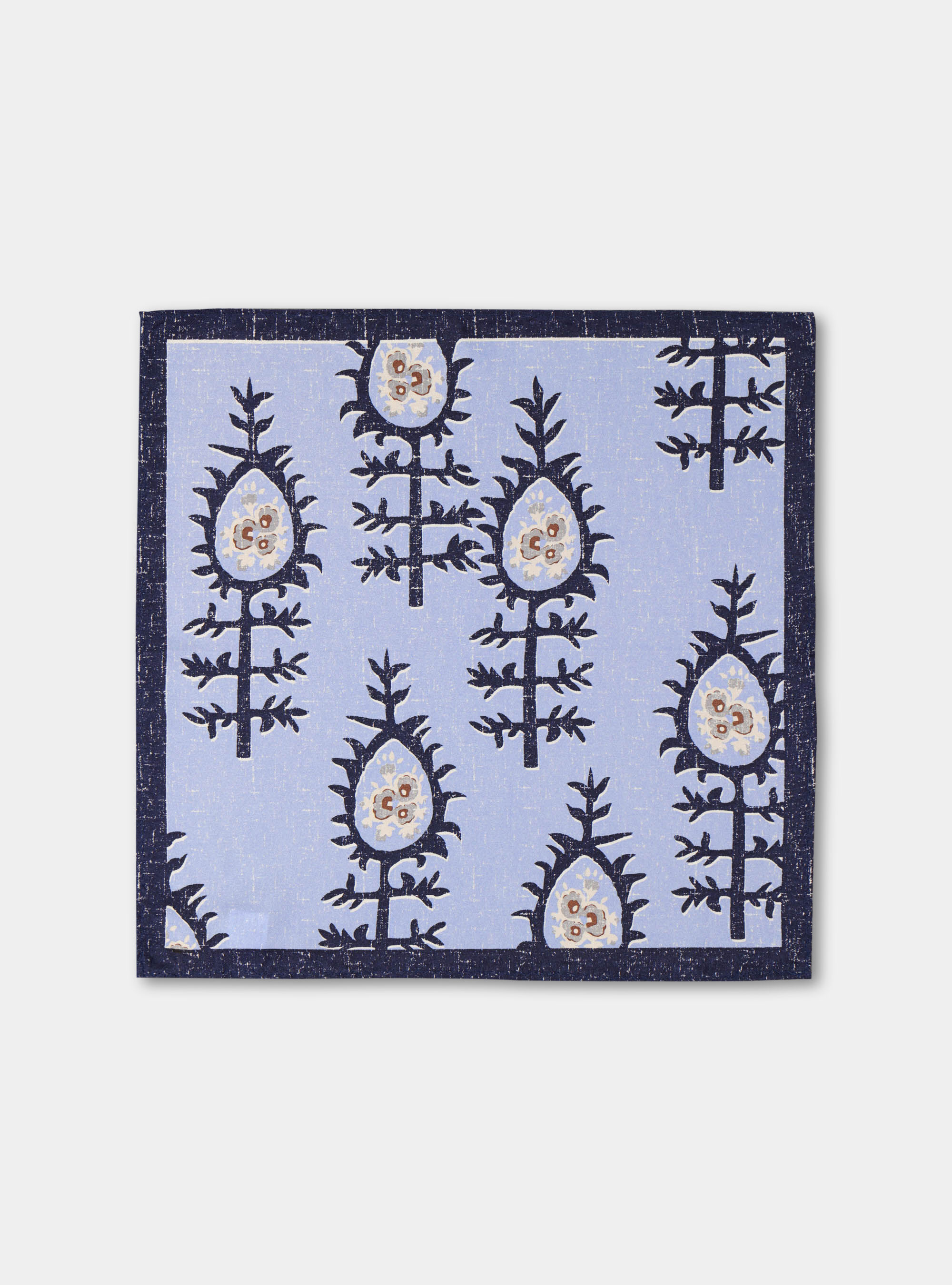 Macro pattern printed silk pochette, LIGHT BLUE