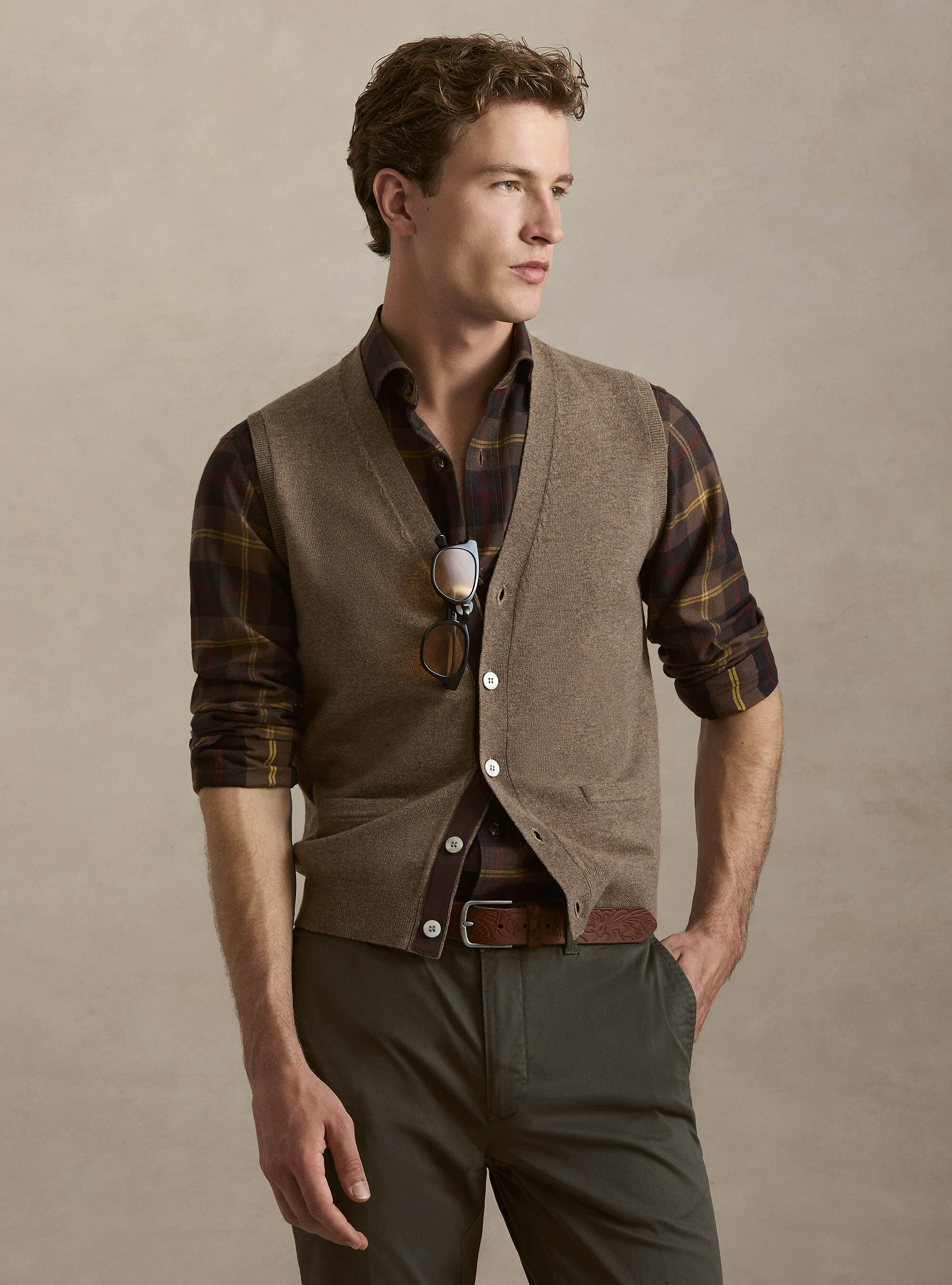Gilet in maglia in lambswool e cashmere