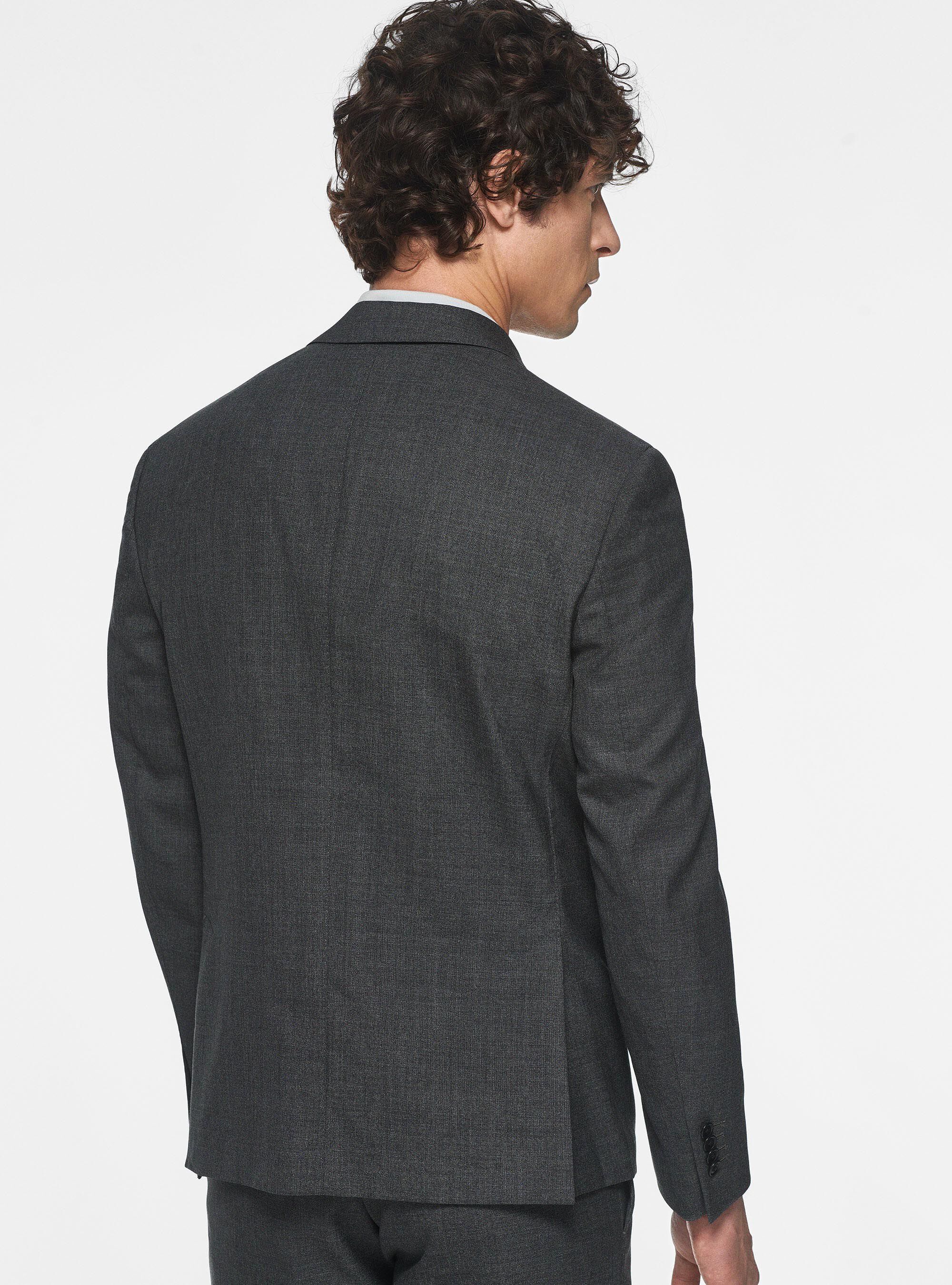 Drop 4 blazer in pure wool, ASFALTO 0112C