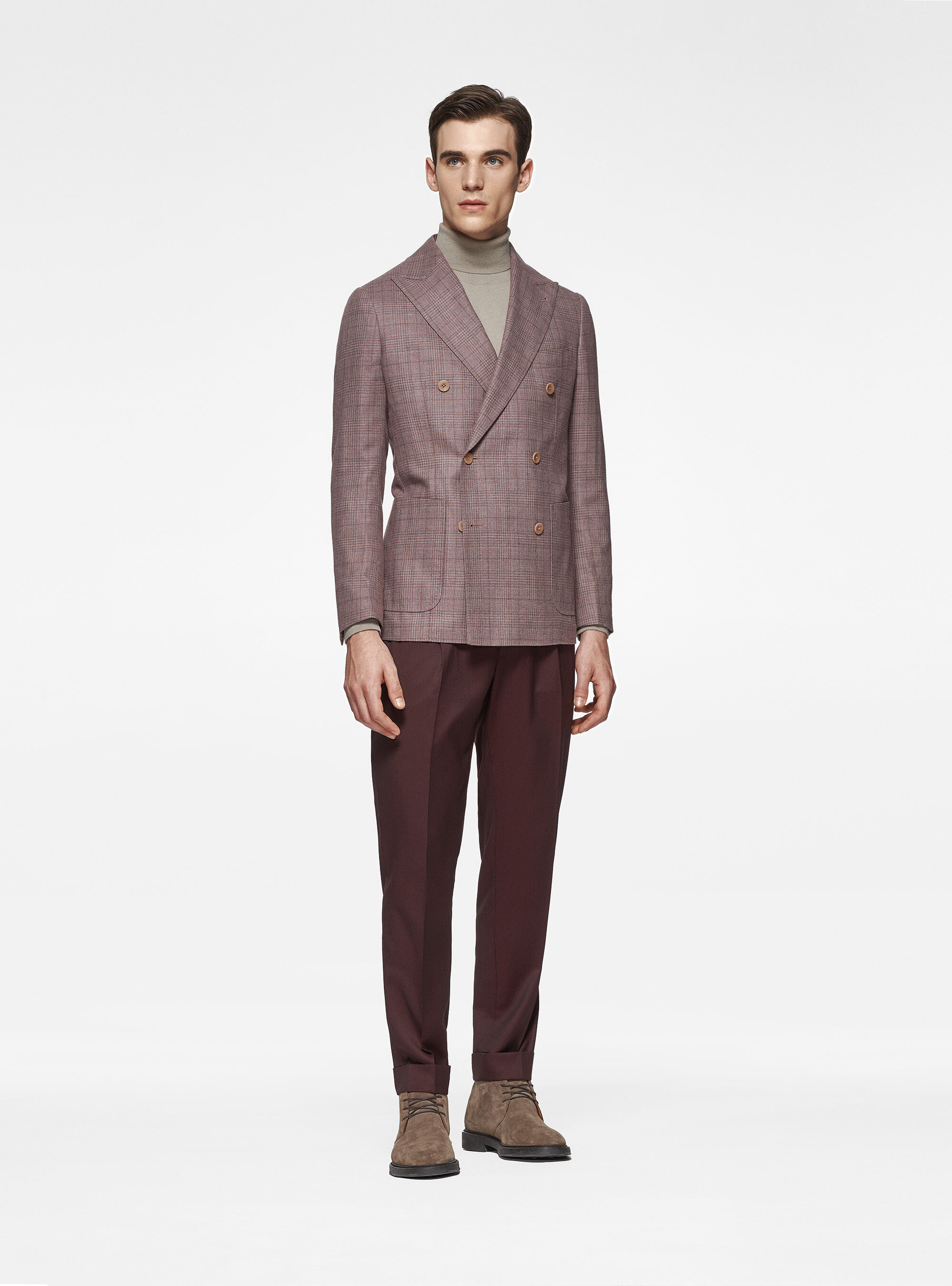 Fancy blazer in silk and wool Lanificio di Pray Gutteridge Men s Blazers