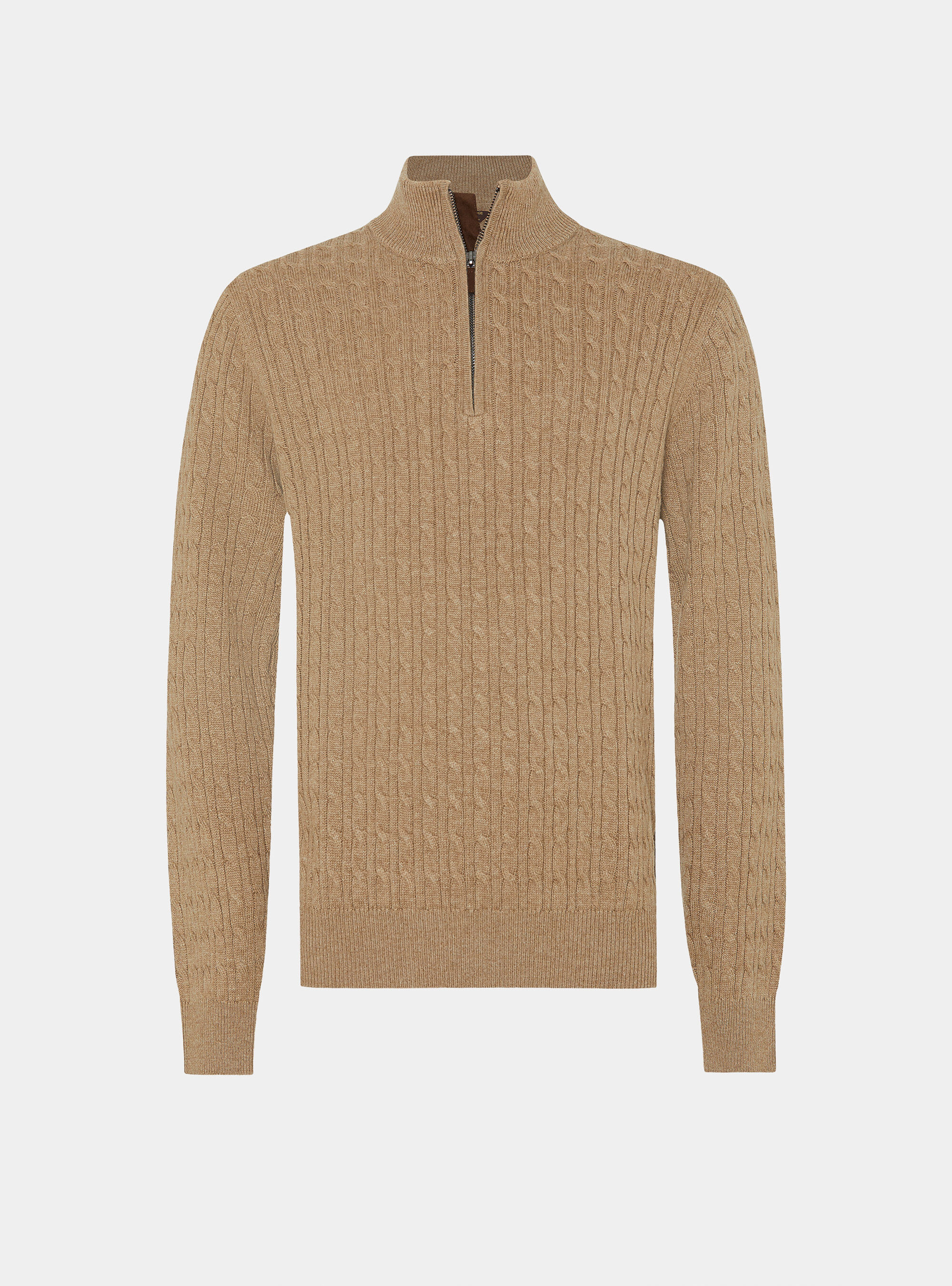 Trikot mit Rundhalsausschnitt aus einer Wollmischung, CAMMELLO 0570C