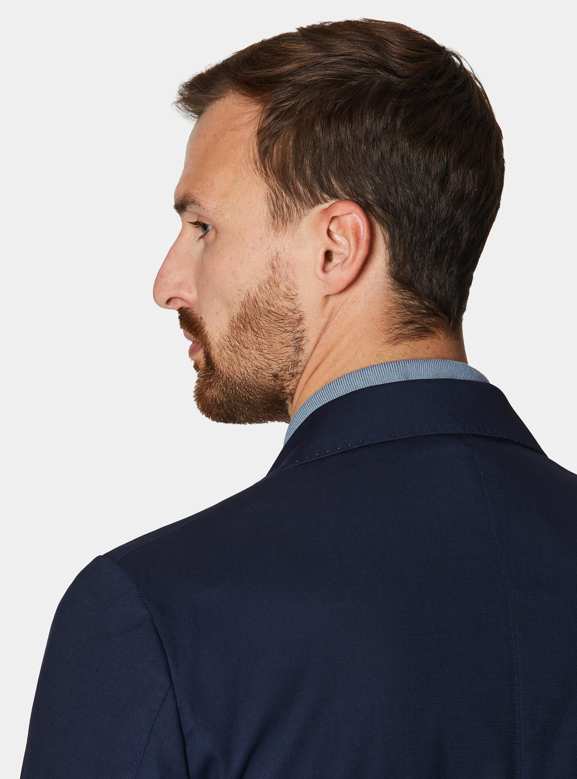 Giacca abito in cotone, BLU NAVY