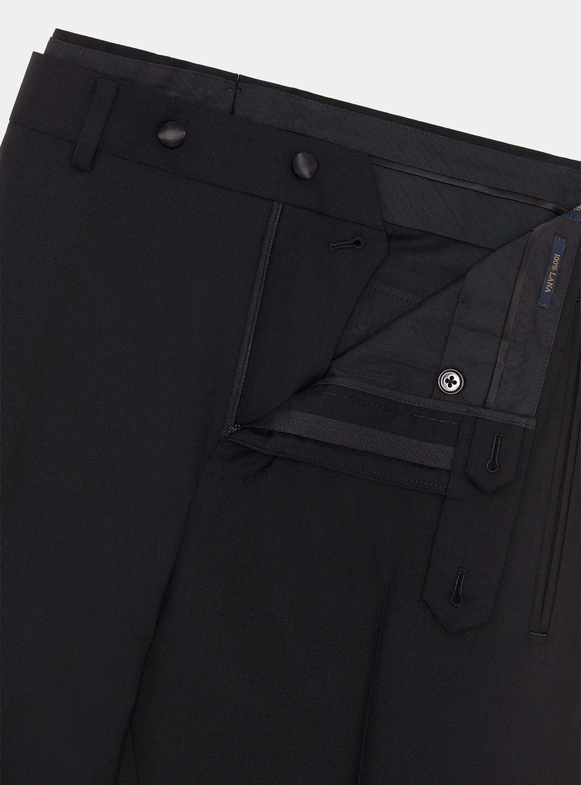 Pantalones de esmoquin de lana Vitale Barberis Canonico, NEGRO