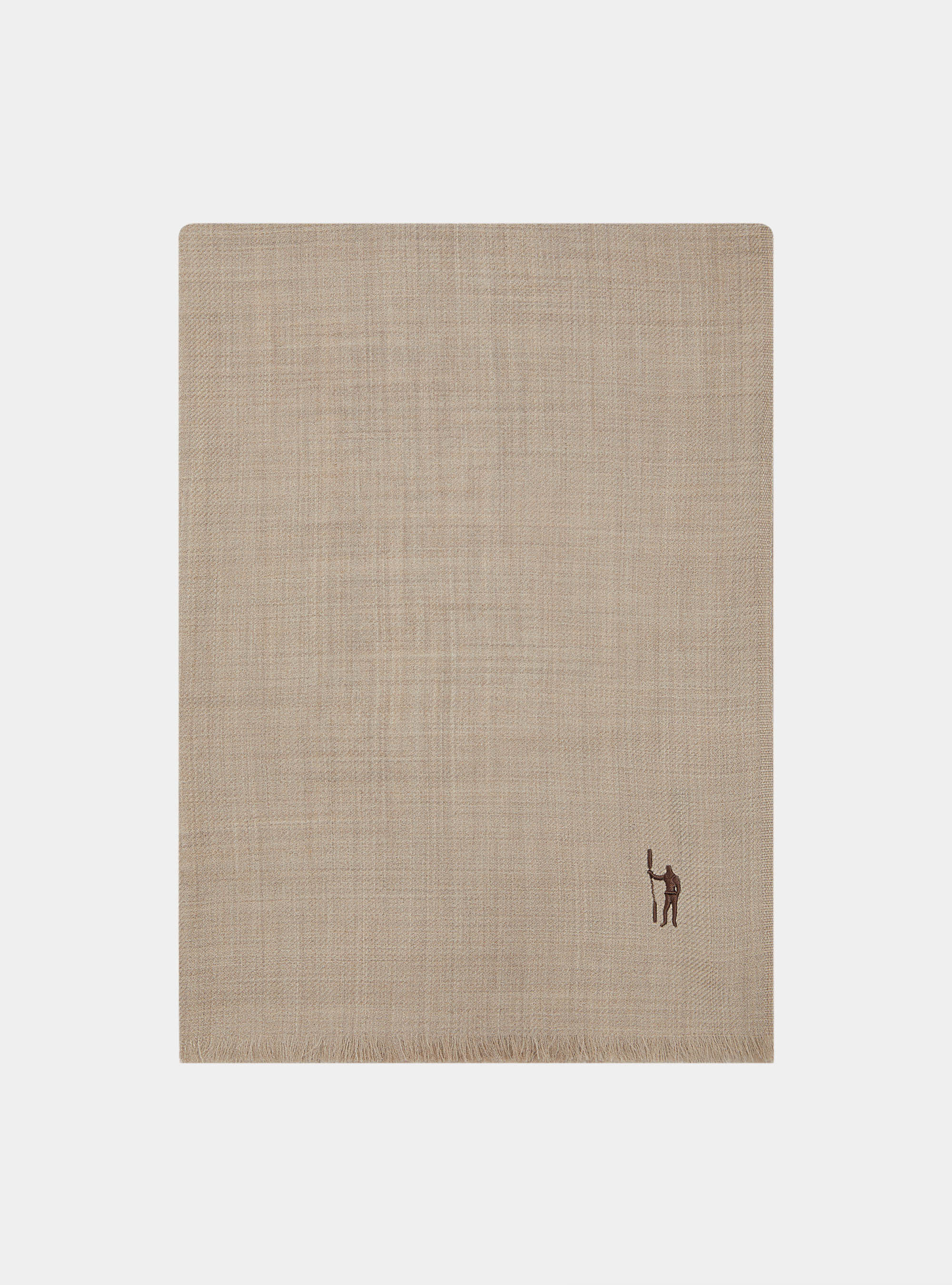 Sciarpa in lana con ricamo