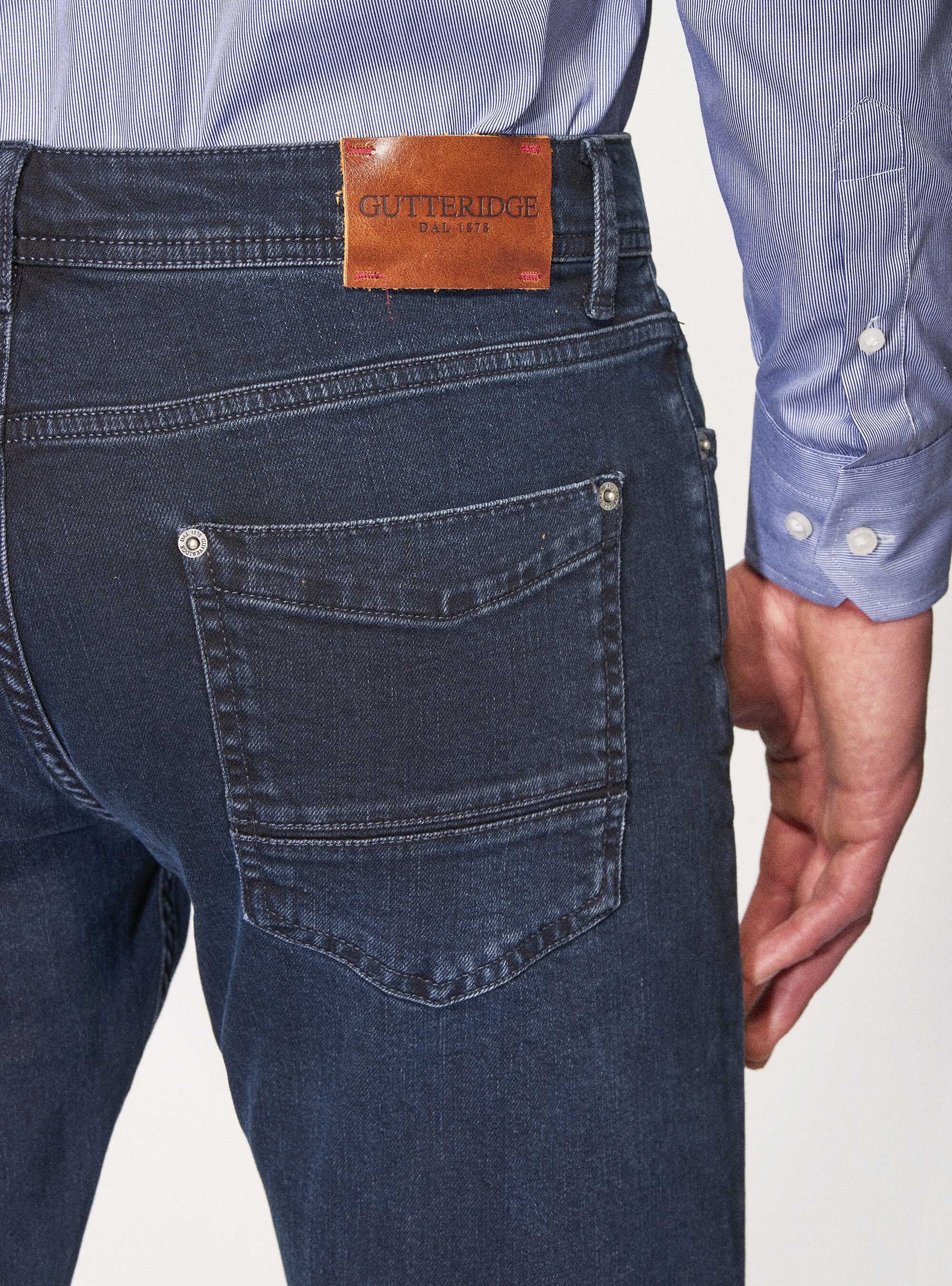 Pantaloni 5 tasche tailor fit, BLU NAVY