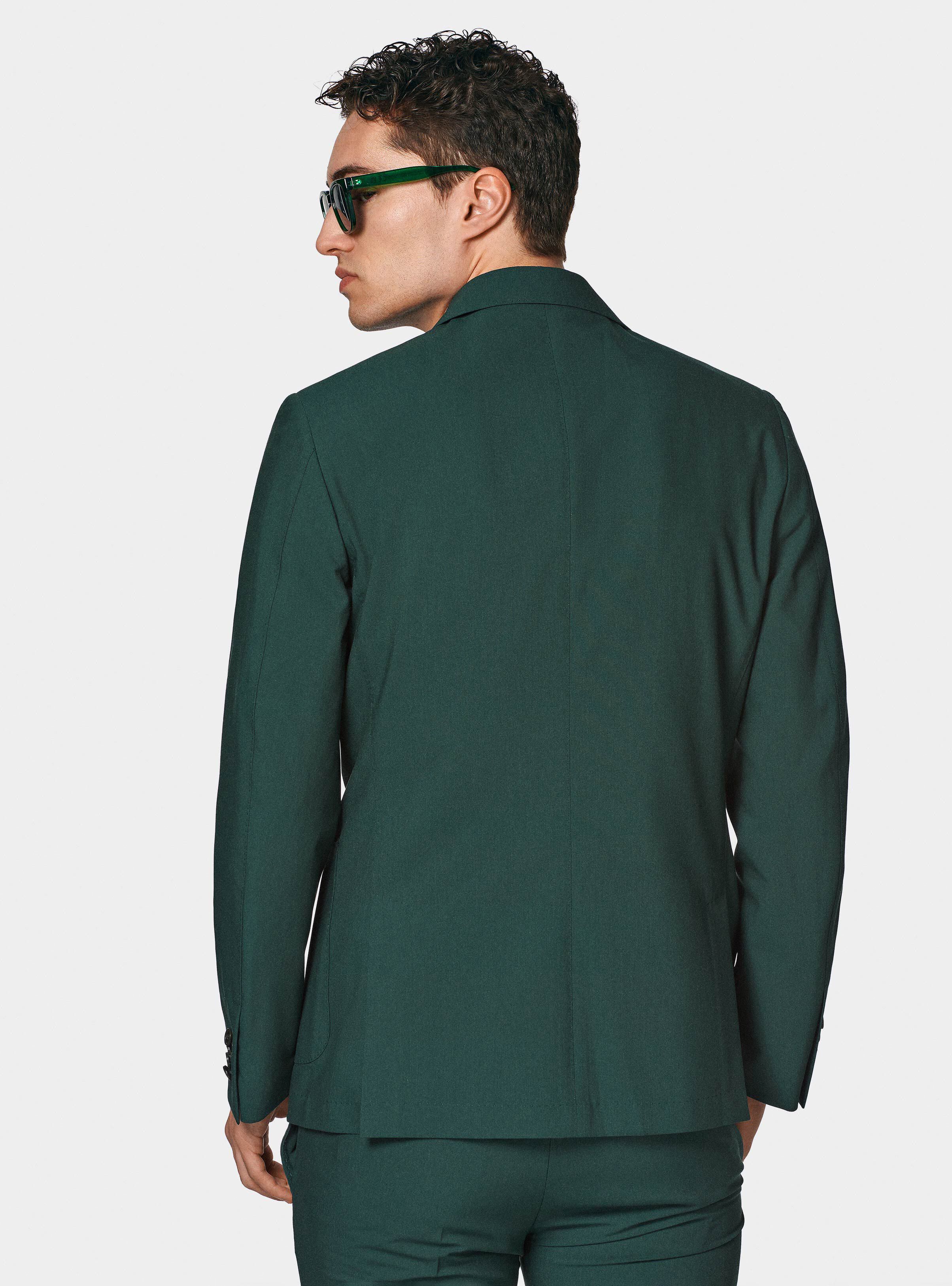 Giacca abito classico slim fit, VERDE