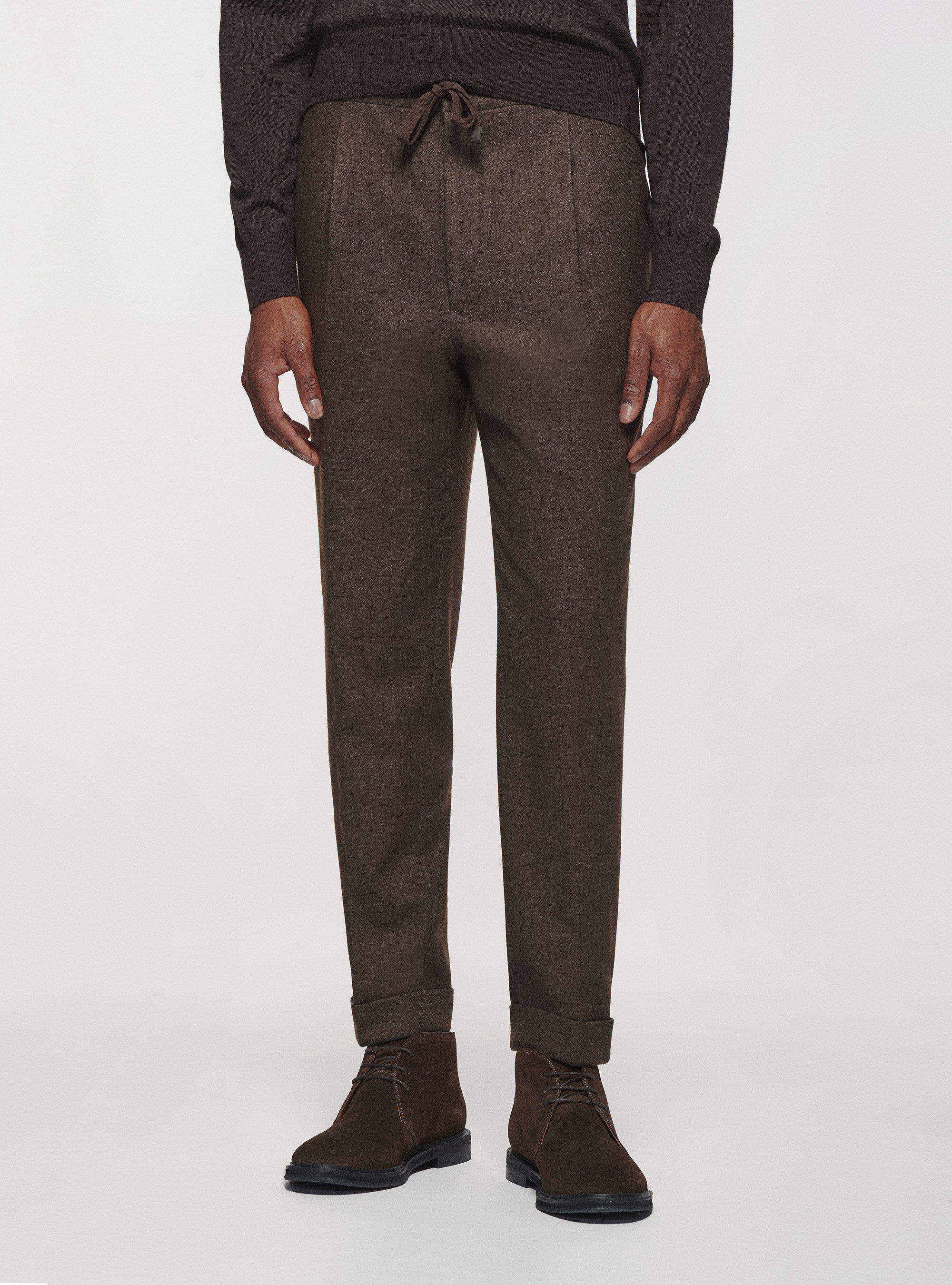 Pantaloni uomo flanella di lana hotsell