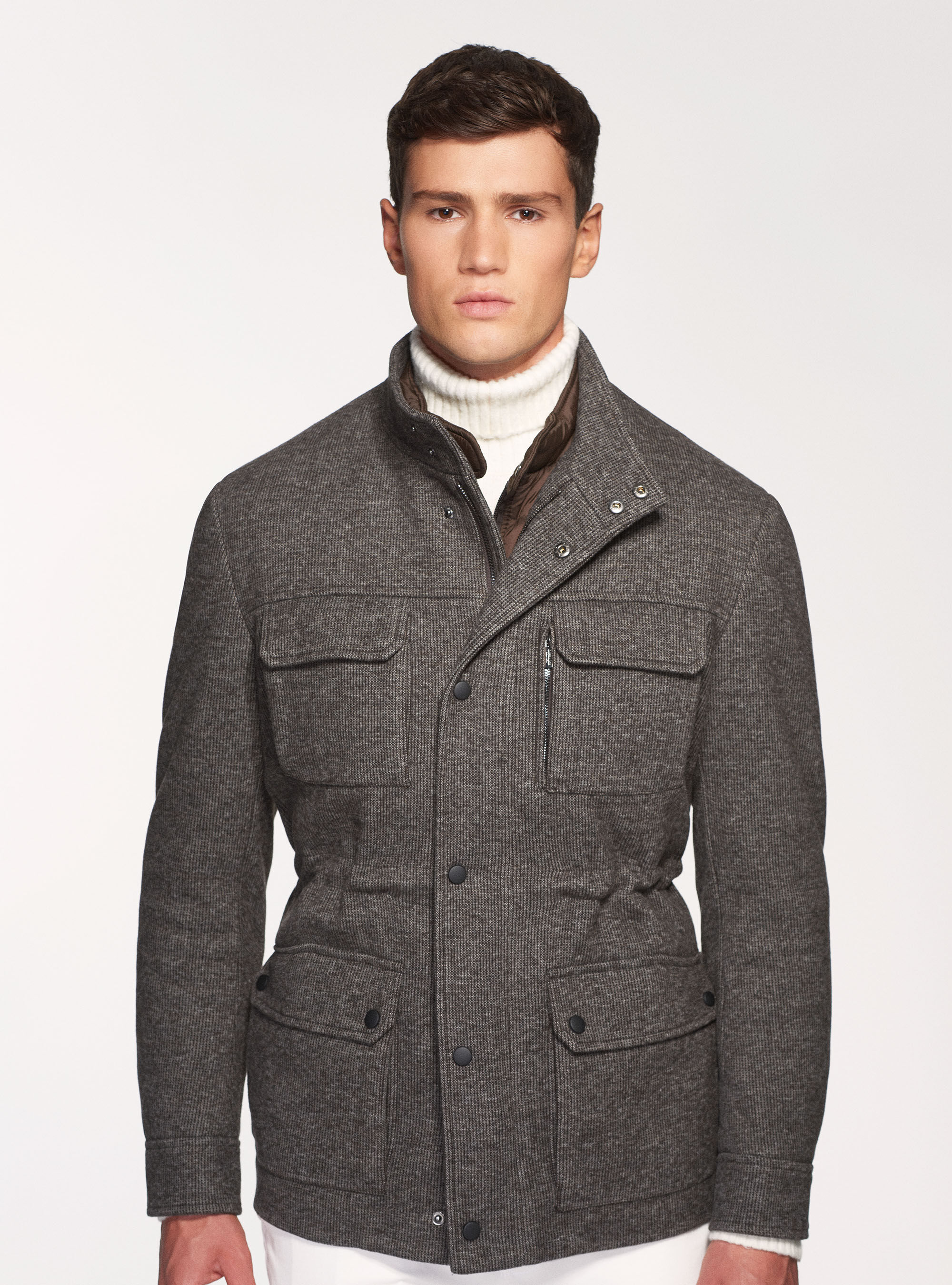 Field jacket in wool blend