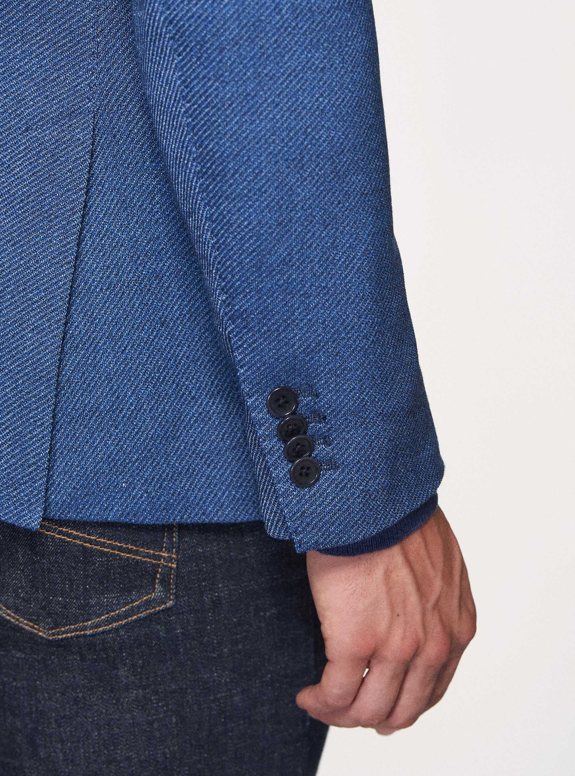 Wool Blend Twill Blazer