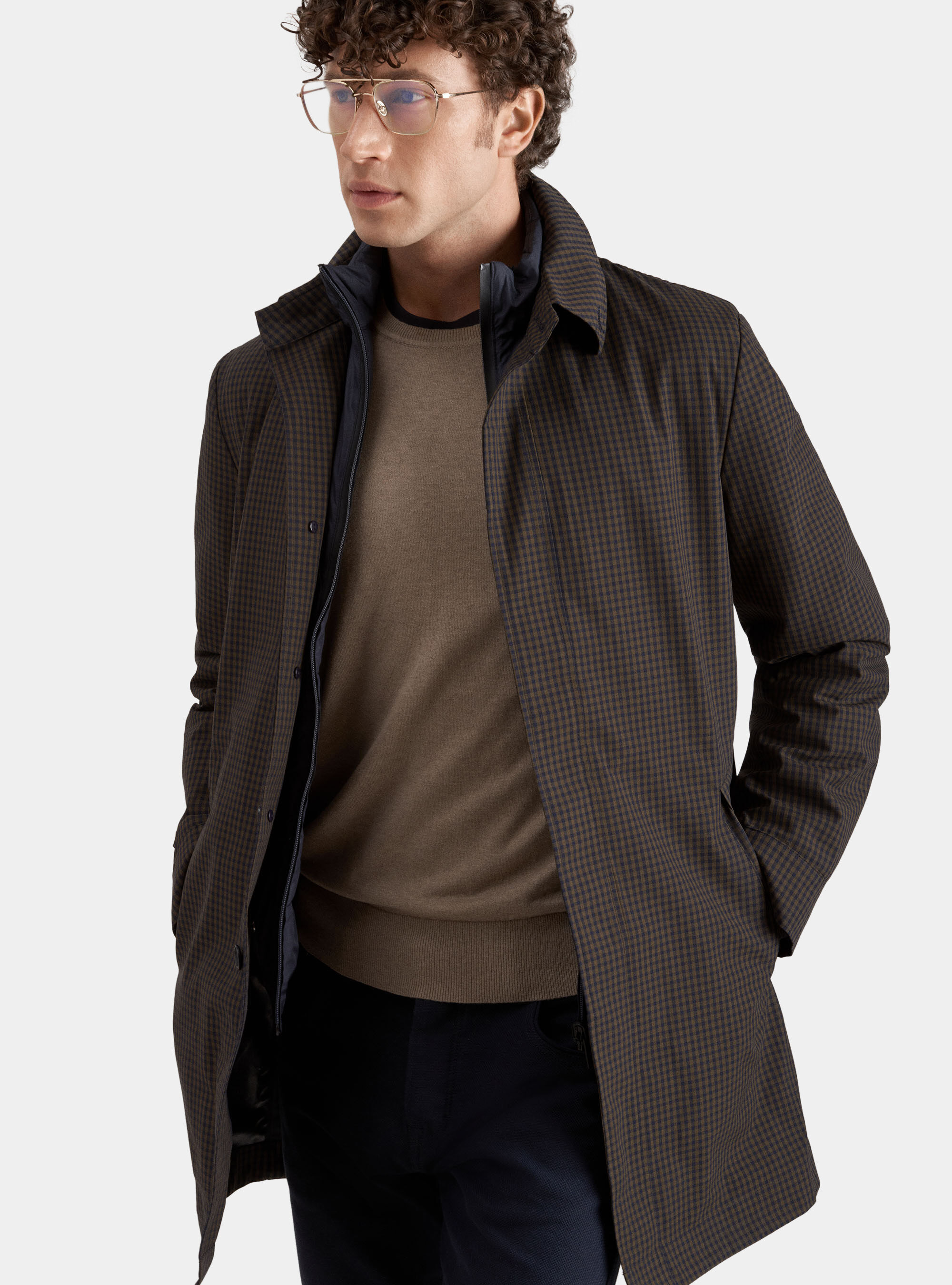 Checkered raincoat new arrivals