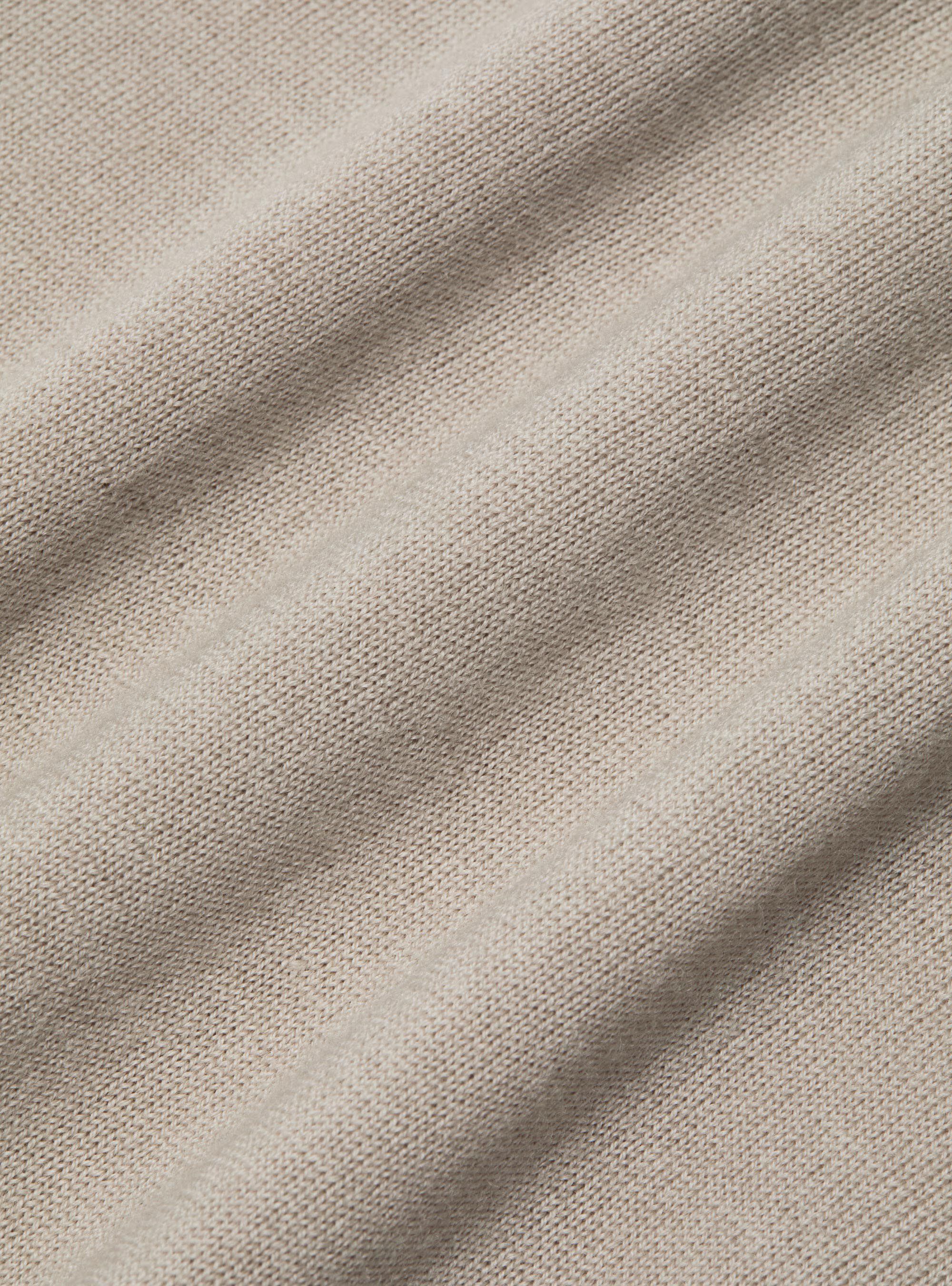 Polo shirt in pure extra-fine merino wool, SAND