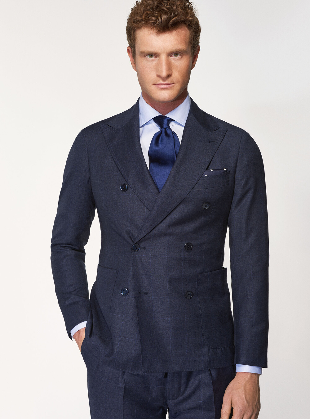 Vitale Barberis Canonico double-breasted suit blazer in finest wool ...