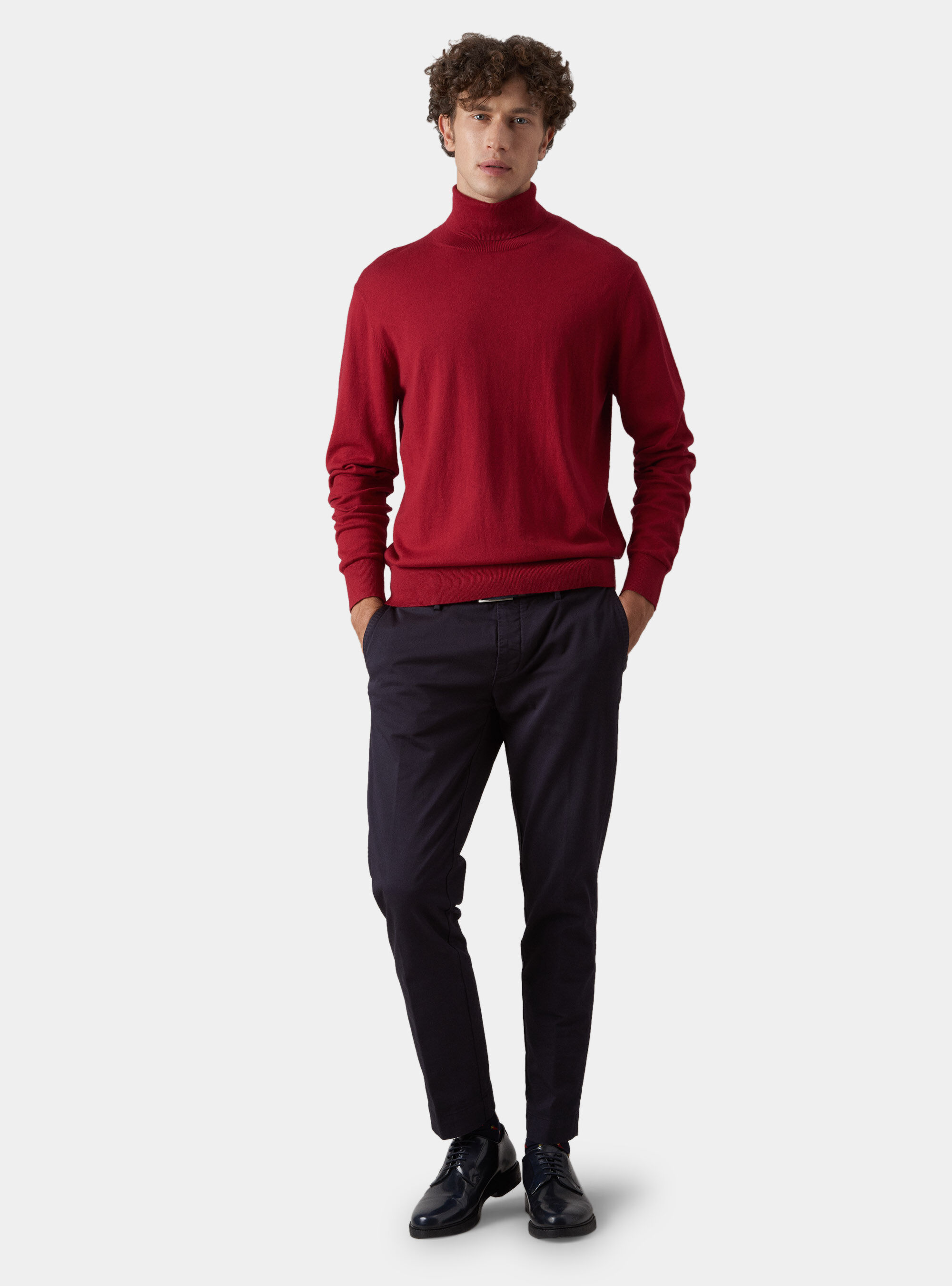 Red silk deals turtleneck