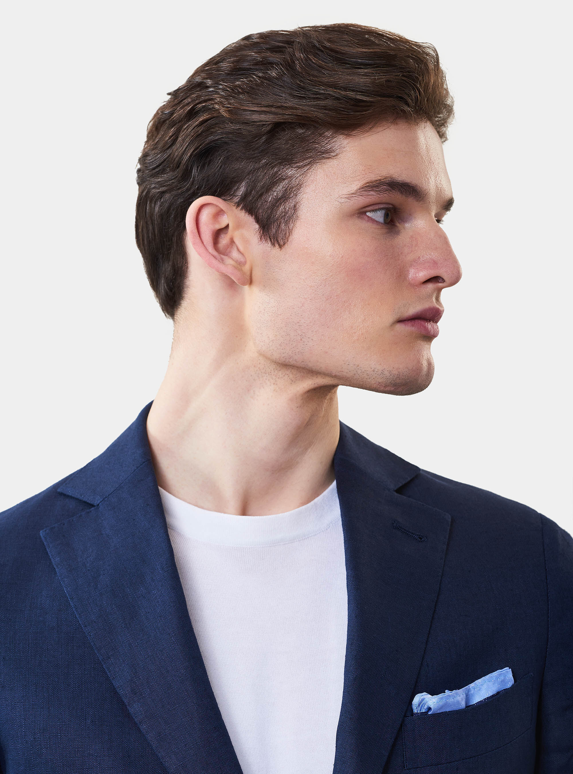 Giacca per abito in puro lino, BLU NAVY