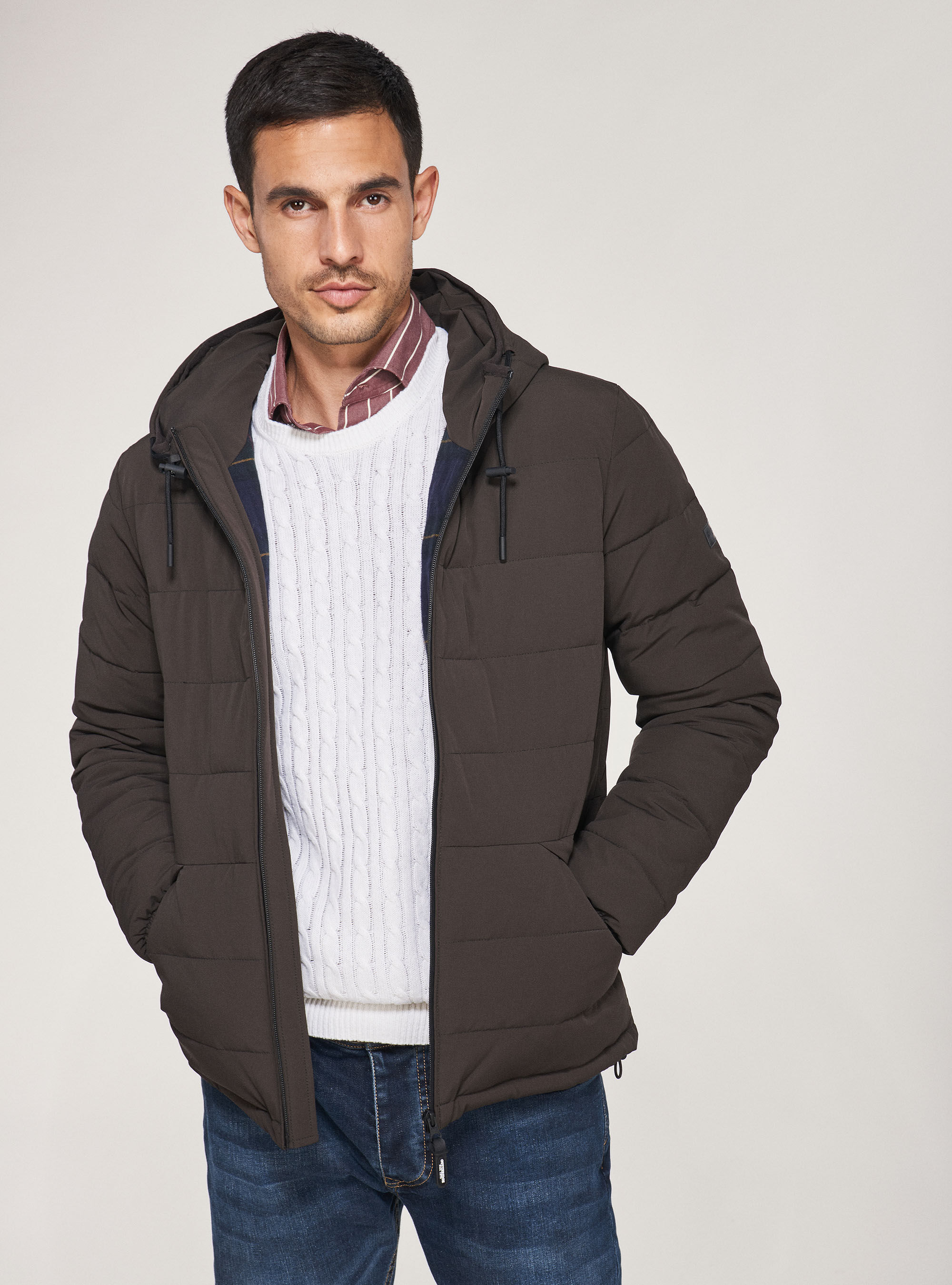 Waterproof hooded bomber jacket on sale
