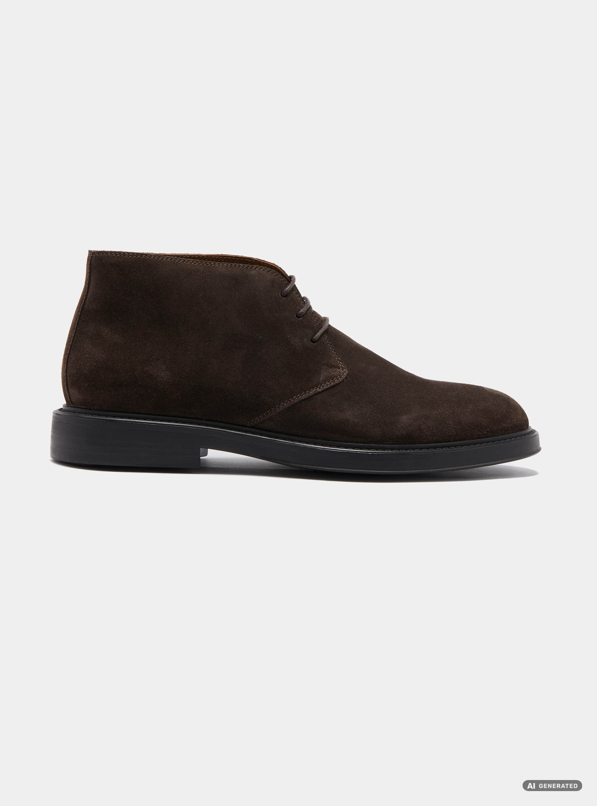 Polacchino in suede con suola in gomma