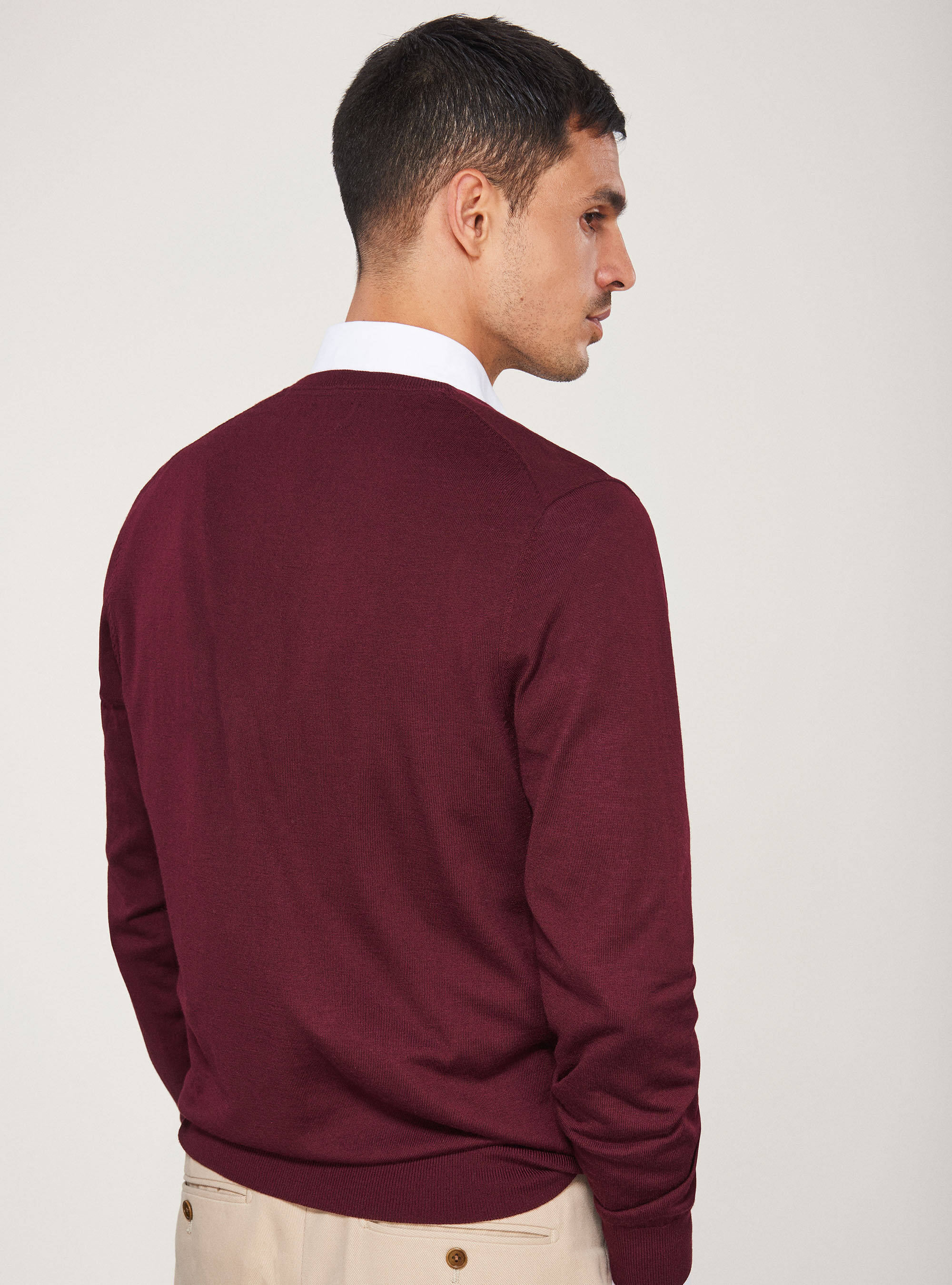 v neck merino sweater