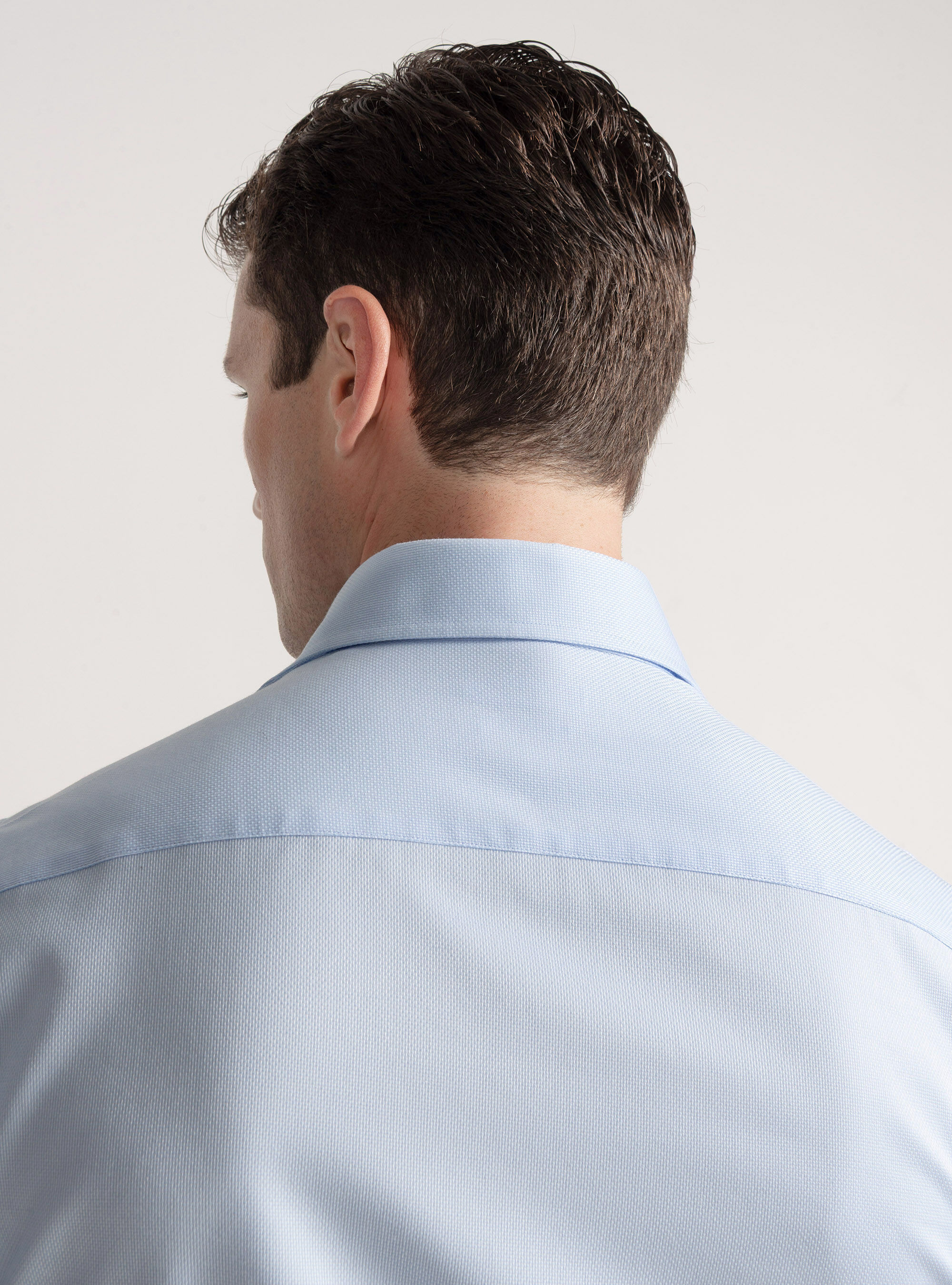 Textured cotton shirt, LIGHT BLUE