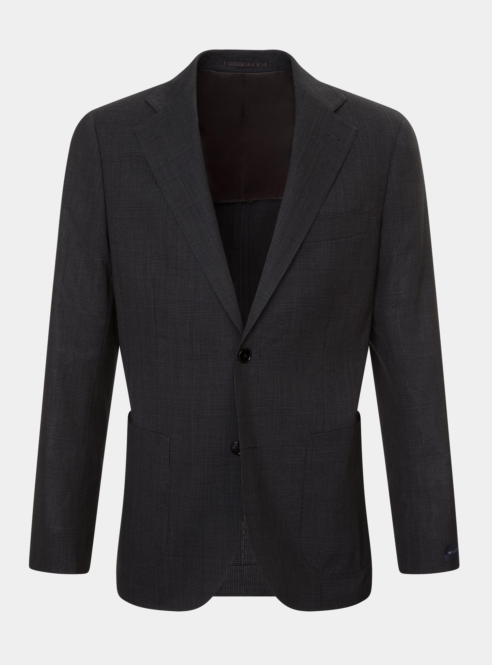 Prince of Wales suit blazer in pure wool Marlane, BROWN