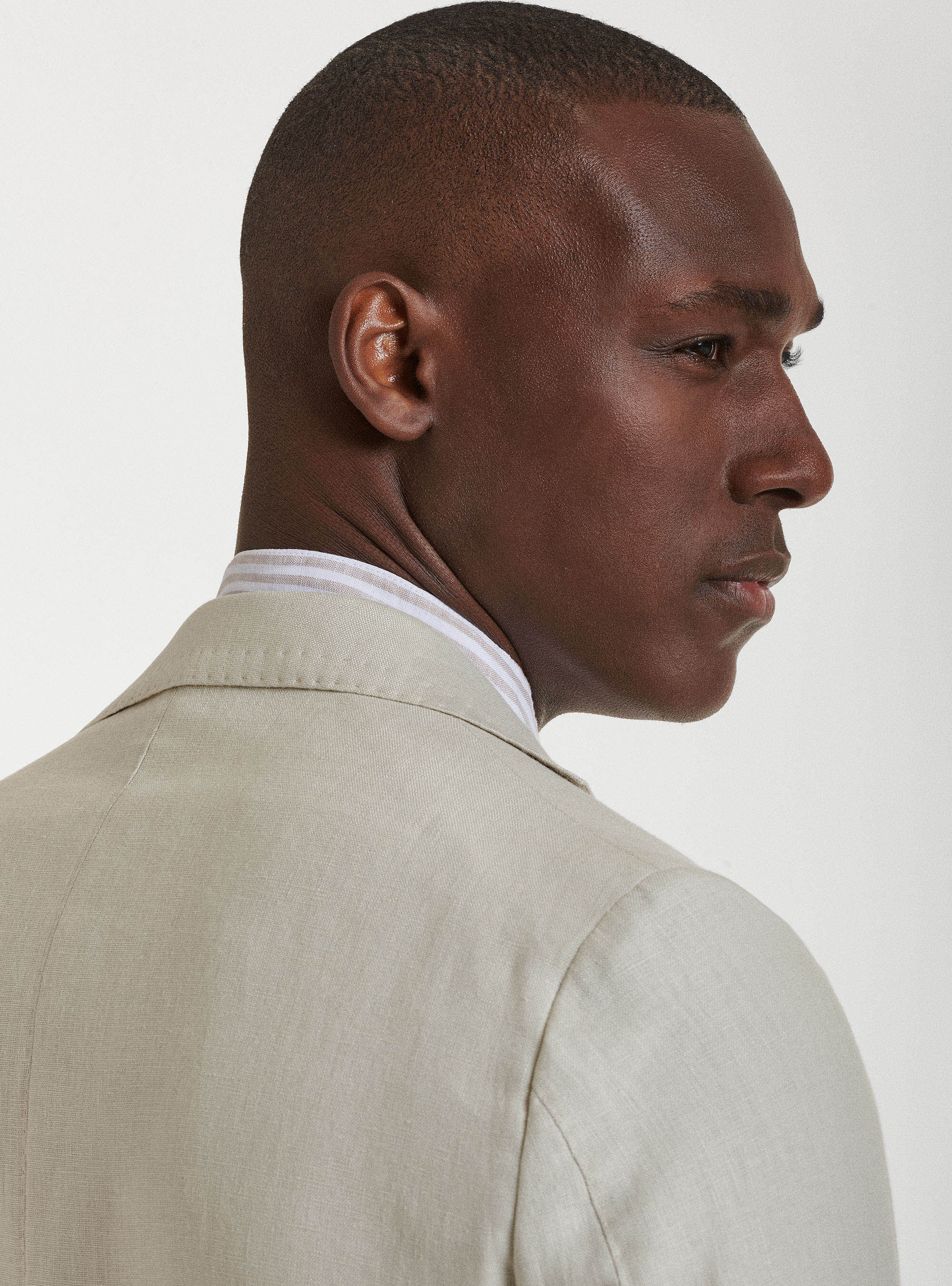 Anzugjacke aus reinem Leinen, ECRU 0560C