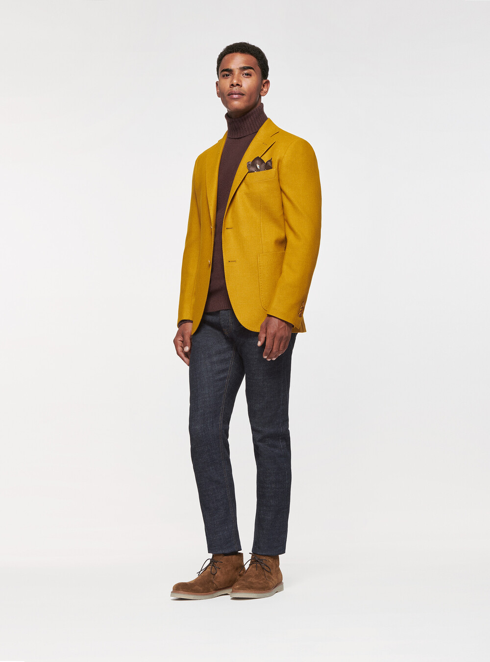 Blazer Homme Mariage Élégant Laine Mélangée Espresso – Veste Costume 2 Boutons, Coupe Ajustée, PaulJones S
