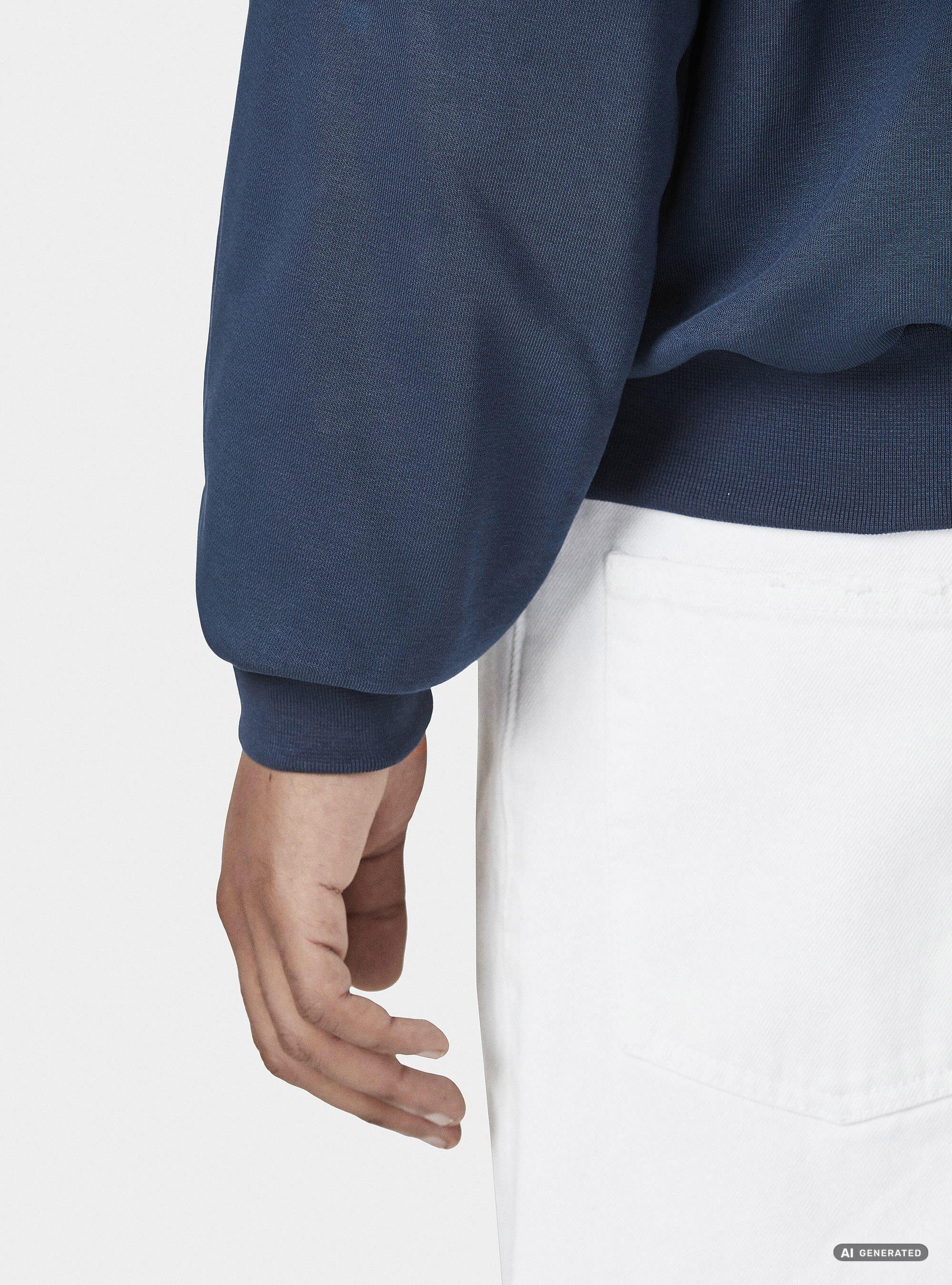 J'adore Roma cotton blend sweatshirt, NAVY BLUE