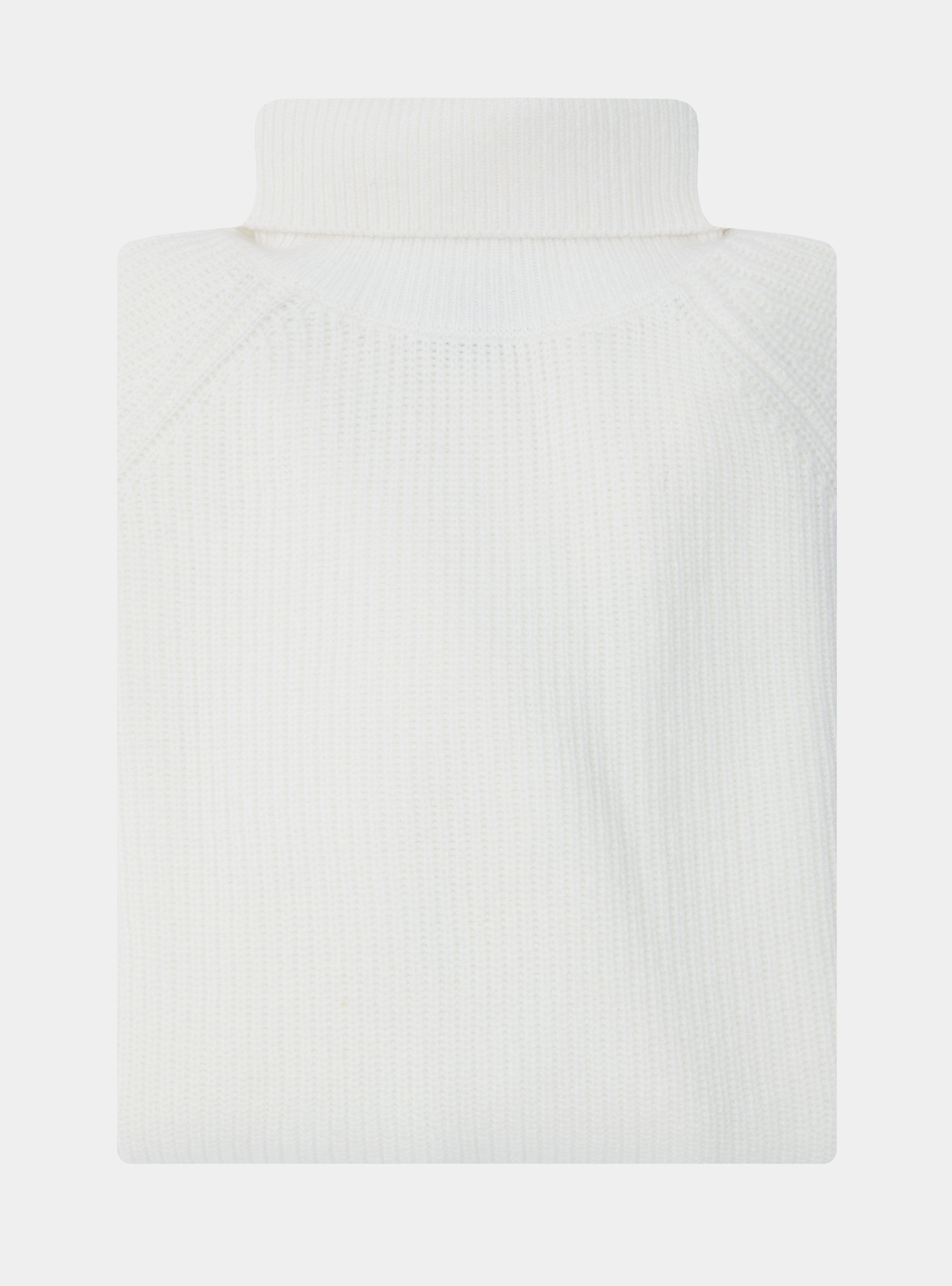 Mens white ribbed turtleneck top