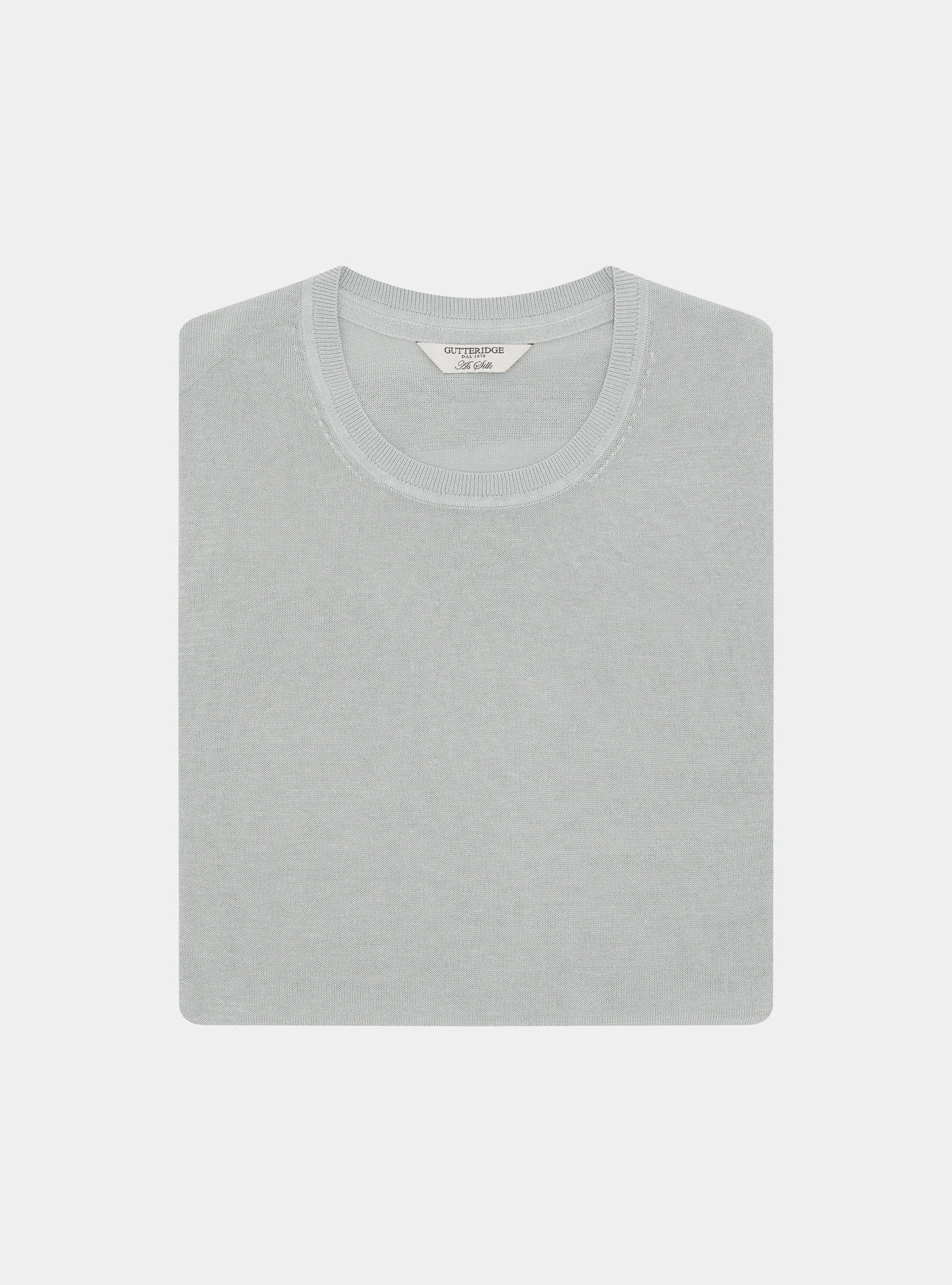 Cotton and silk crew neck sweater, PERLA 0178C