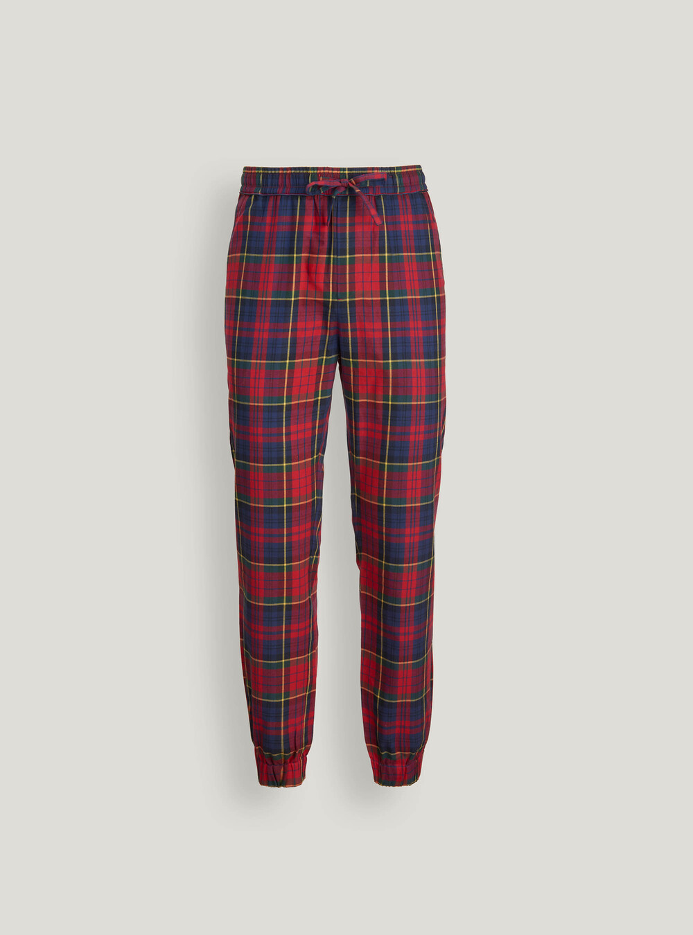 Checked cotton flannel long trousers | GutteridgeUS | Men's Special Prices