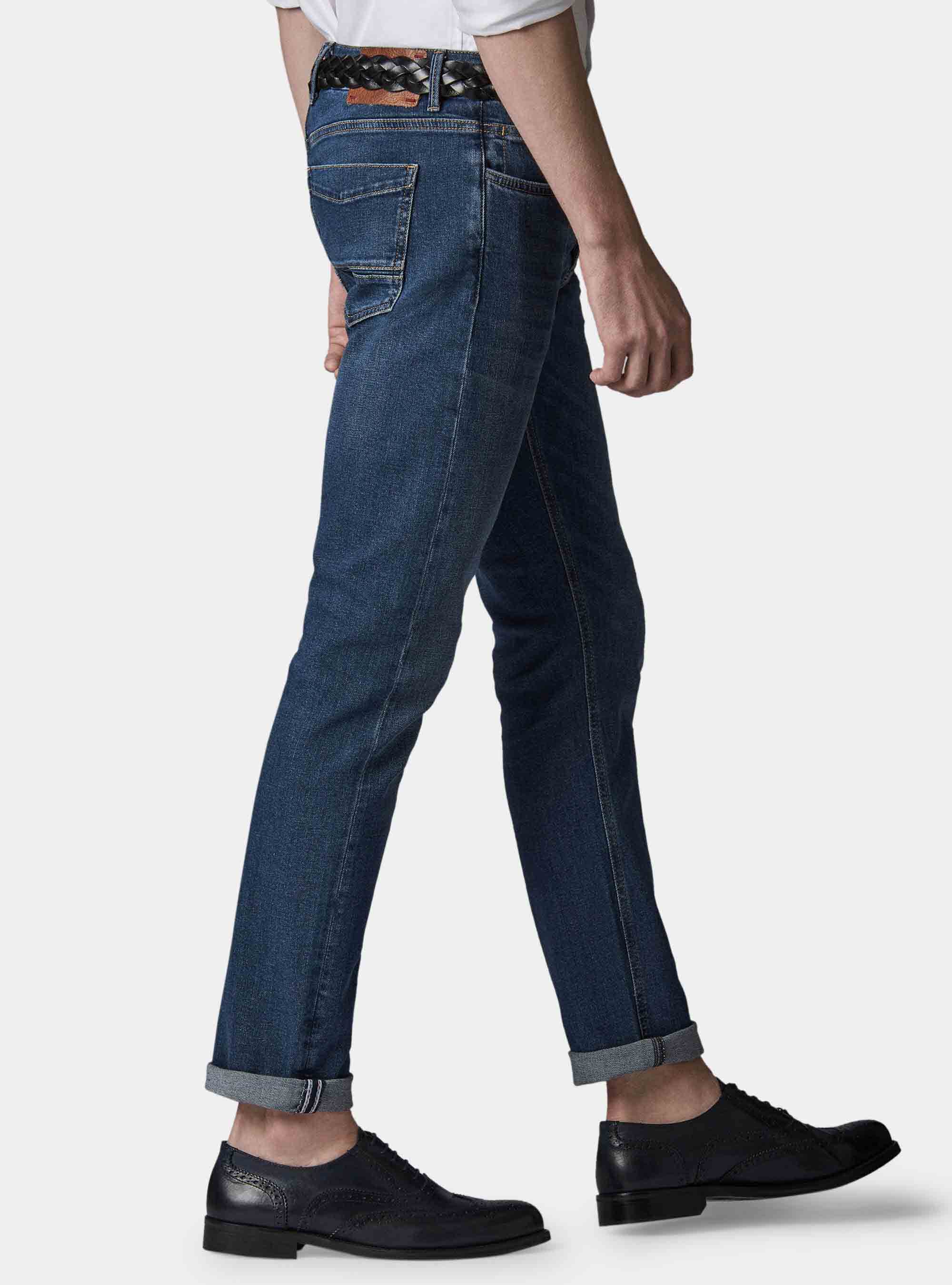 Dark regular fit denim, NAVY BLUE