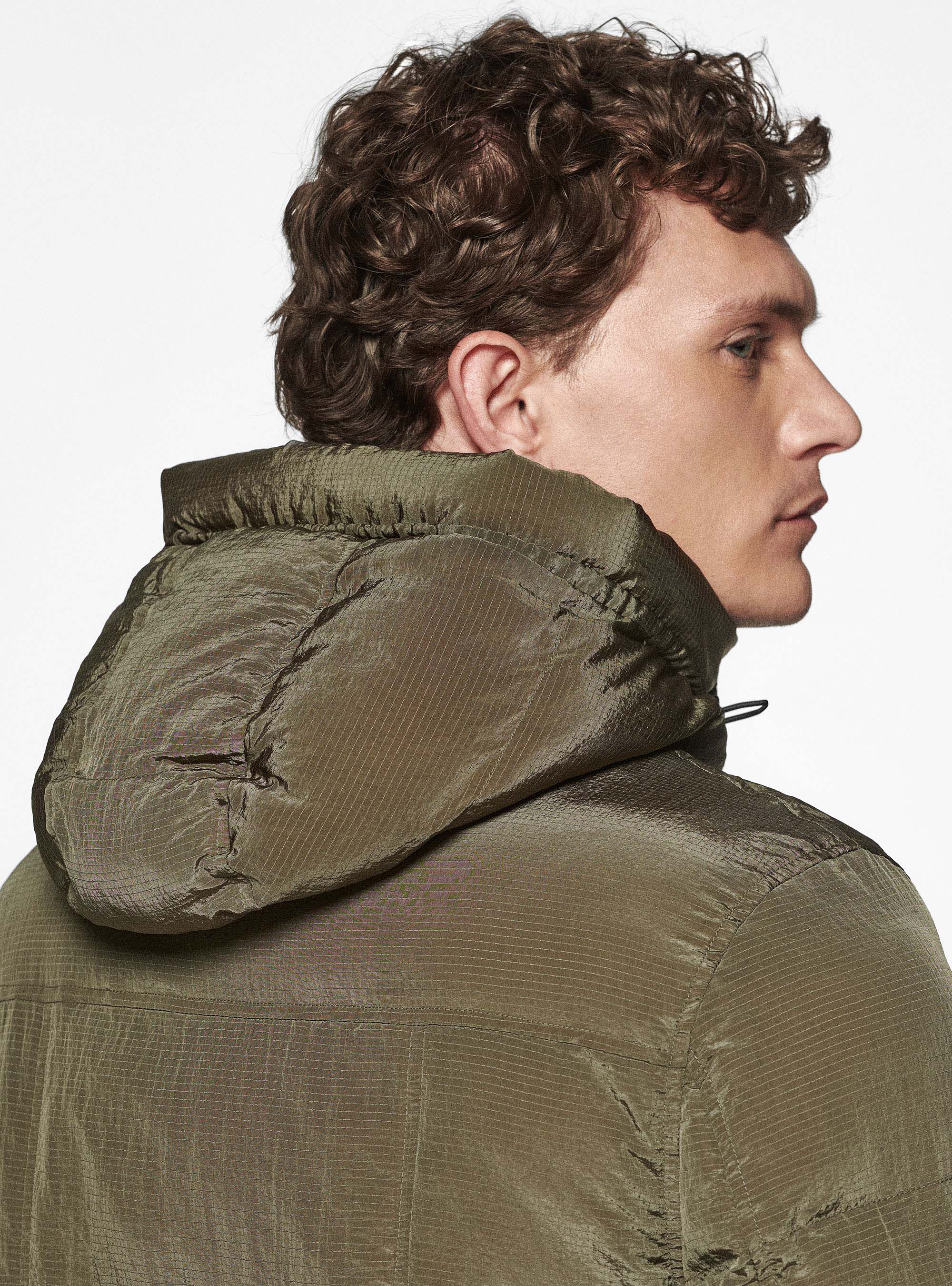 Technical nylon ripstop jacket with hood | Gutteridge
