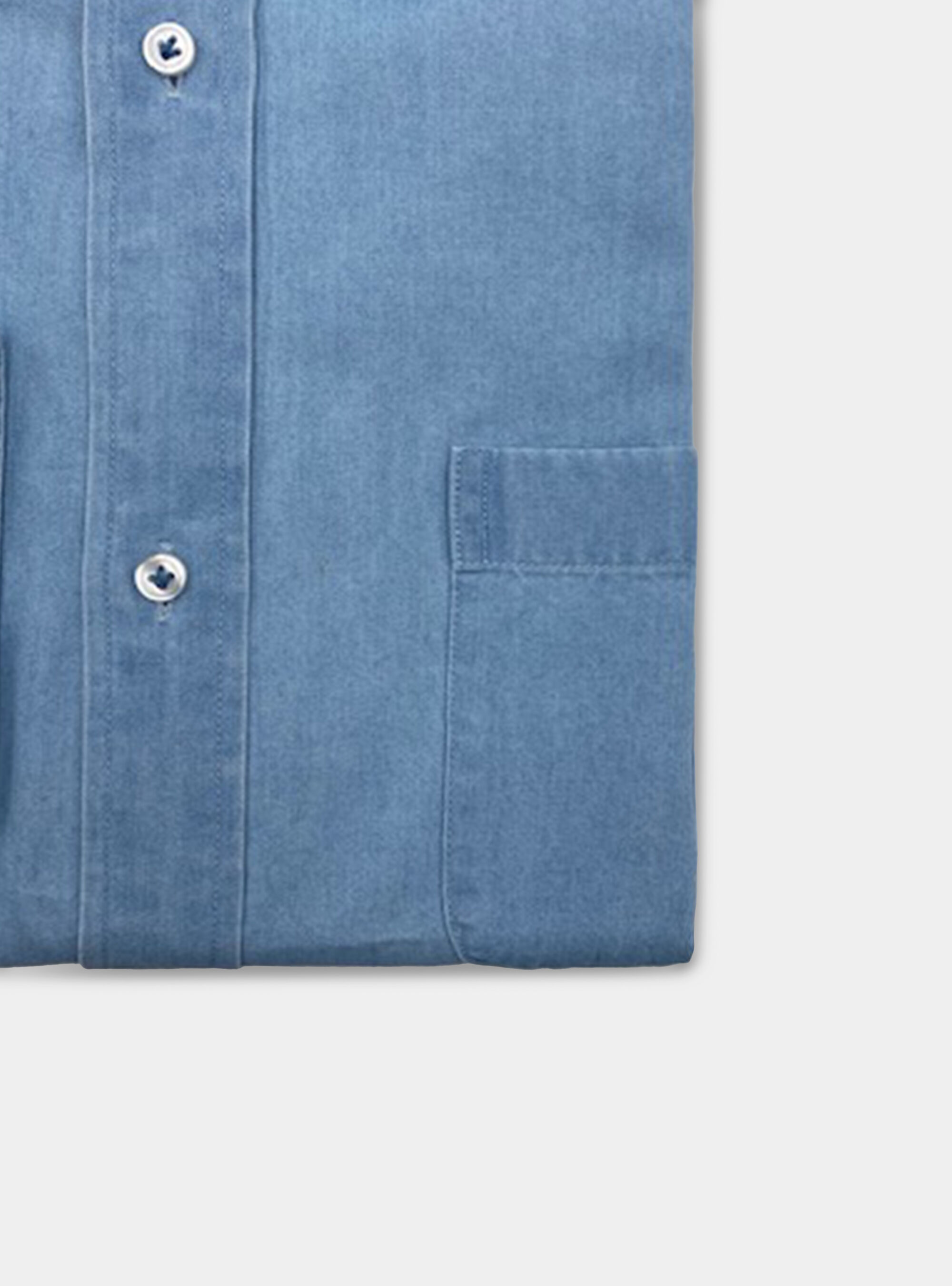 Wing Collar Shirt - Indigo Cotton Chambray | Nepenthes New York