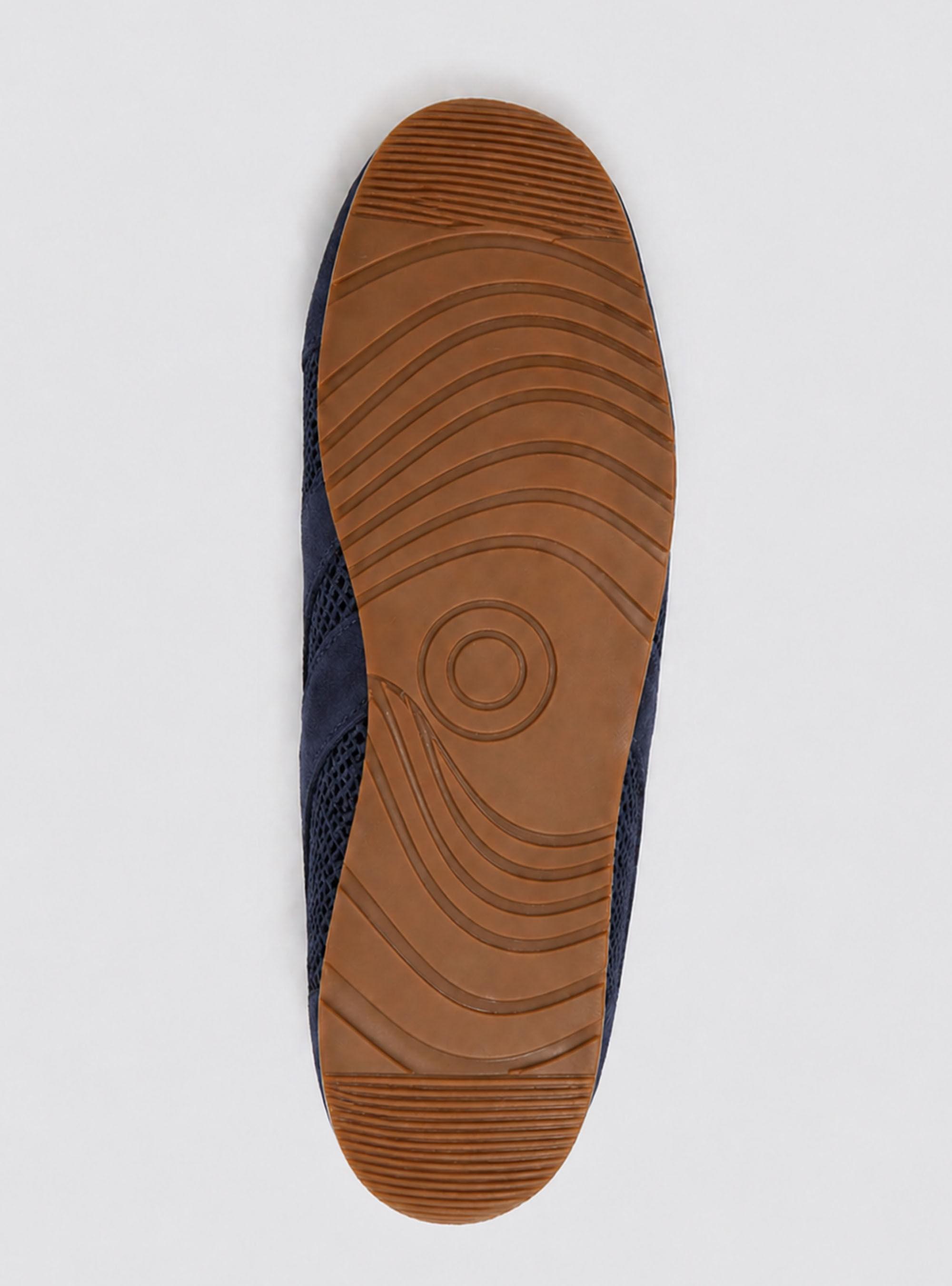 Suede and mesh sneakers, NAVY BLUE