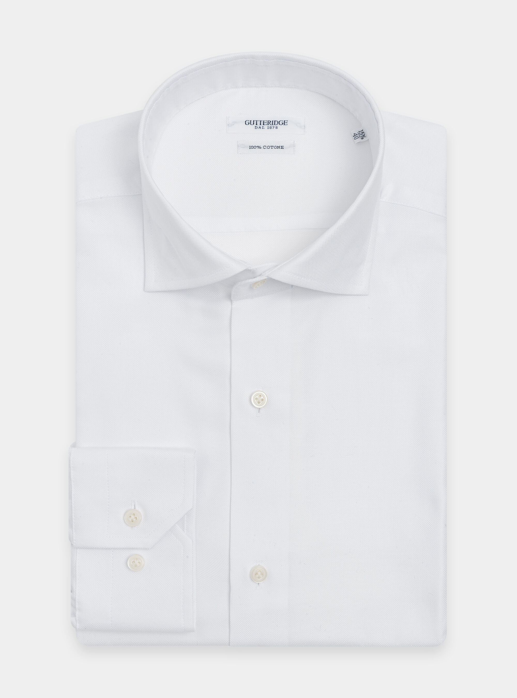 White Oxford Cotton Shirt For Men