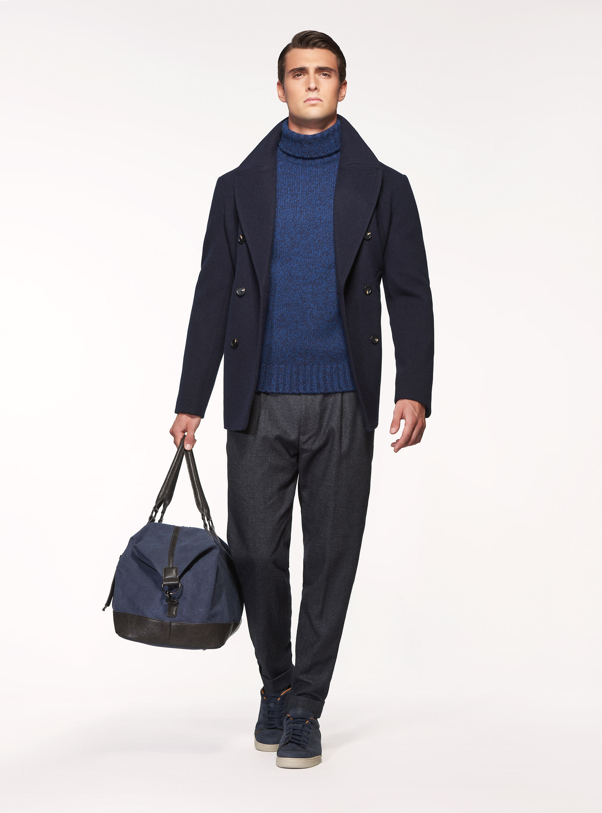 Blue wool peacoat best sale