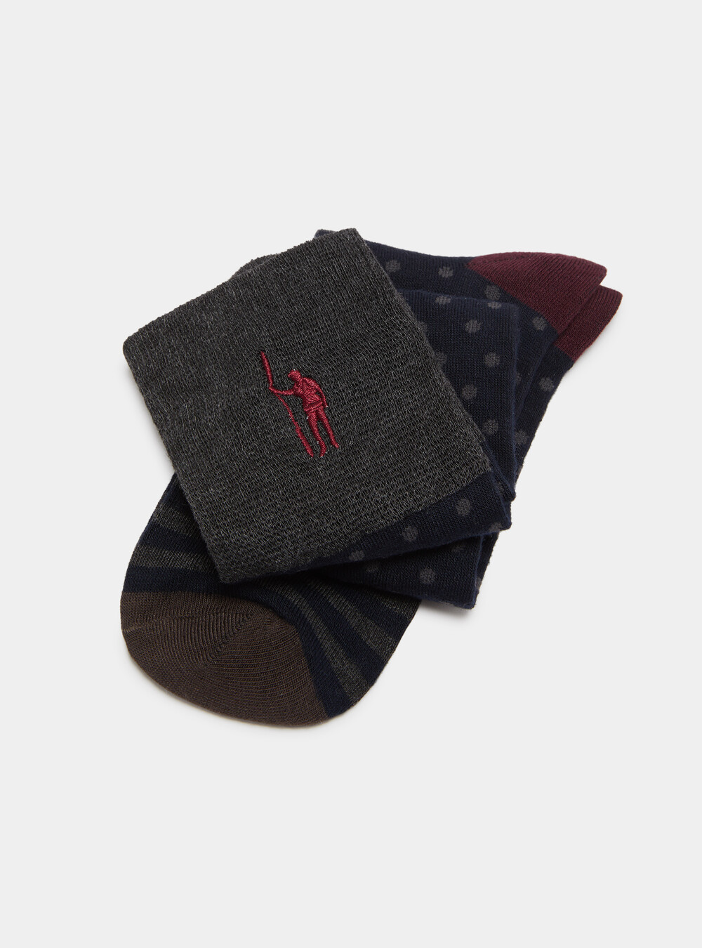 Long socks with polka dots and stripes Long socks with polka dots and stripes