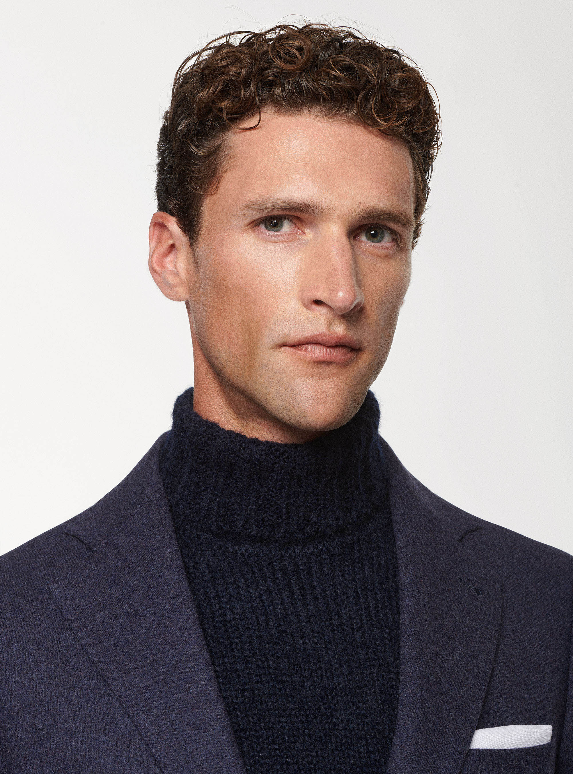 Blazer with high top neck sweater