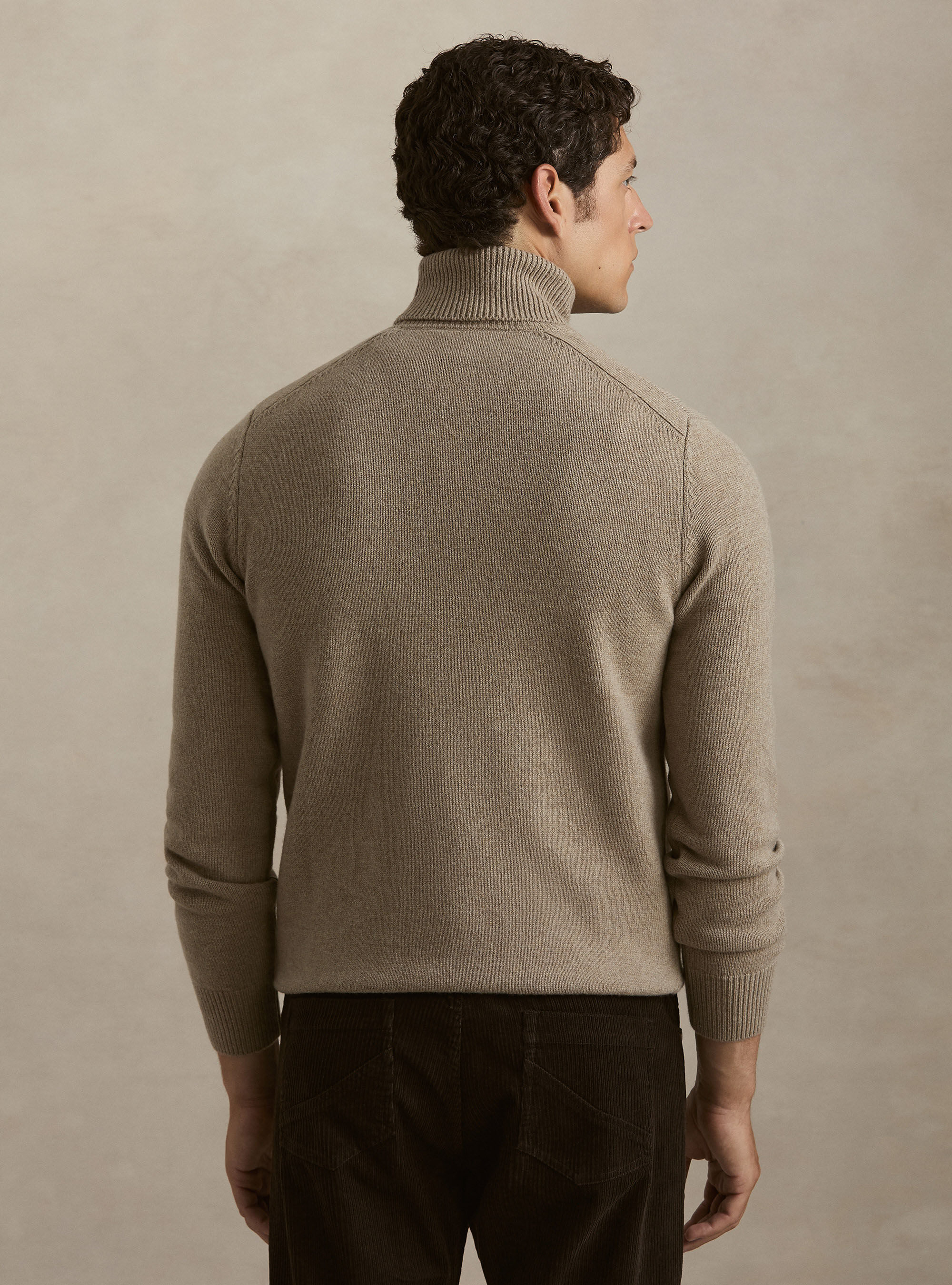 Punto de cuello alto en lana merino, FANGO 0555C