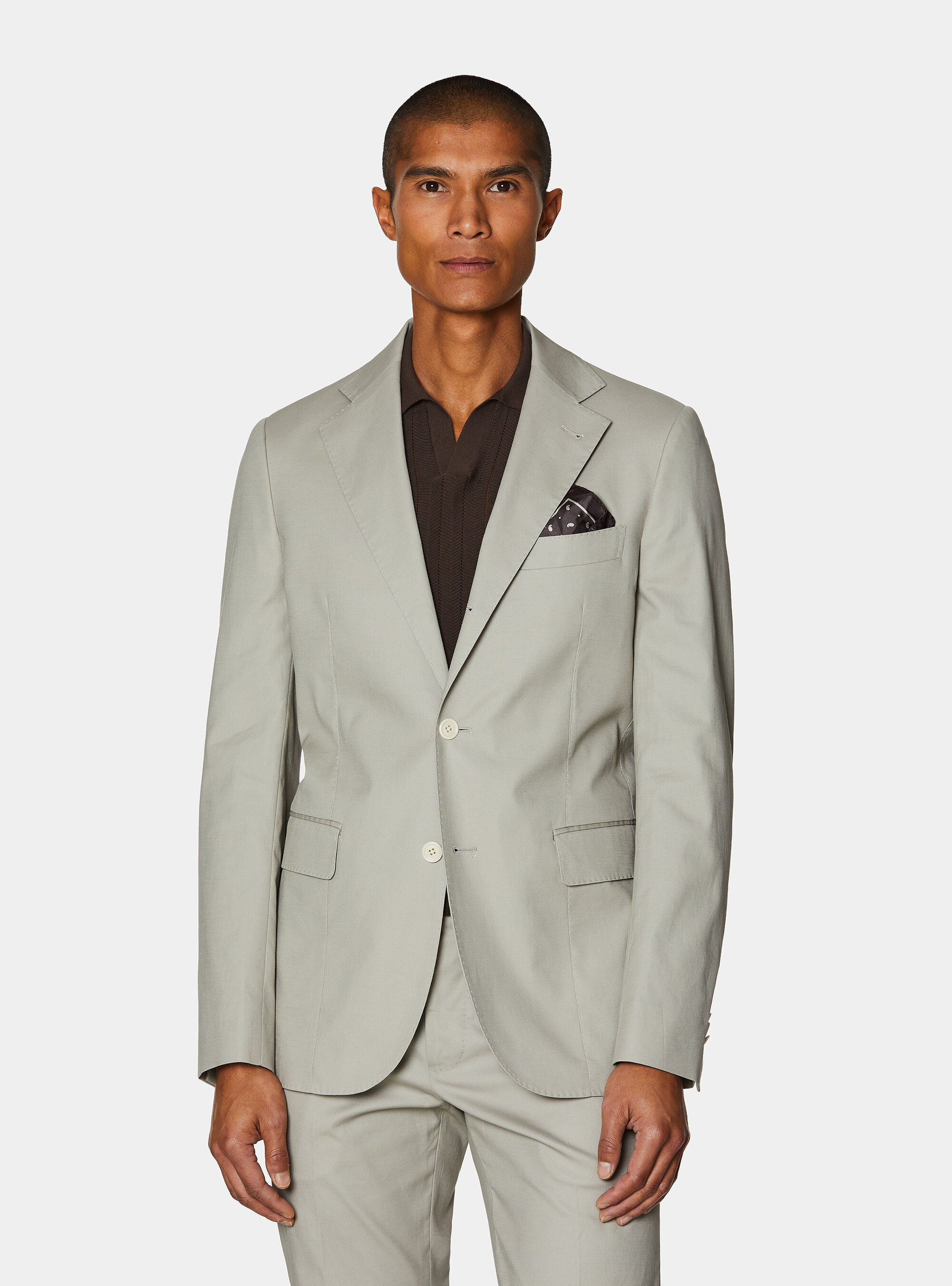 Giacca abito in cotone, ECRU