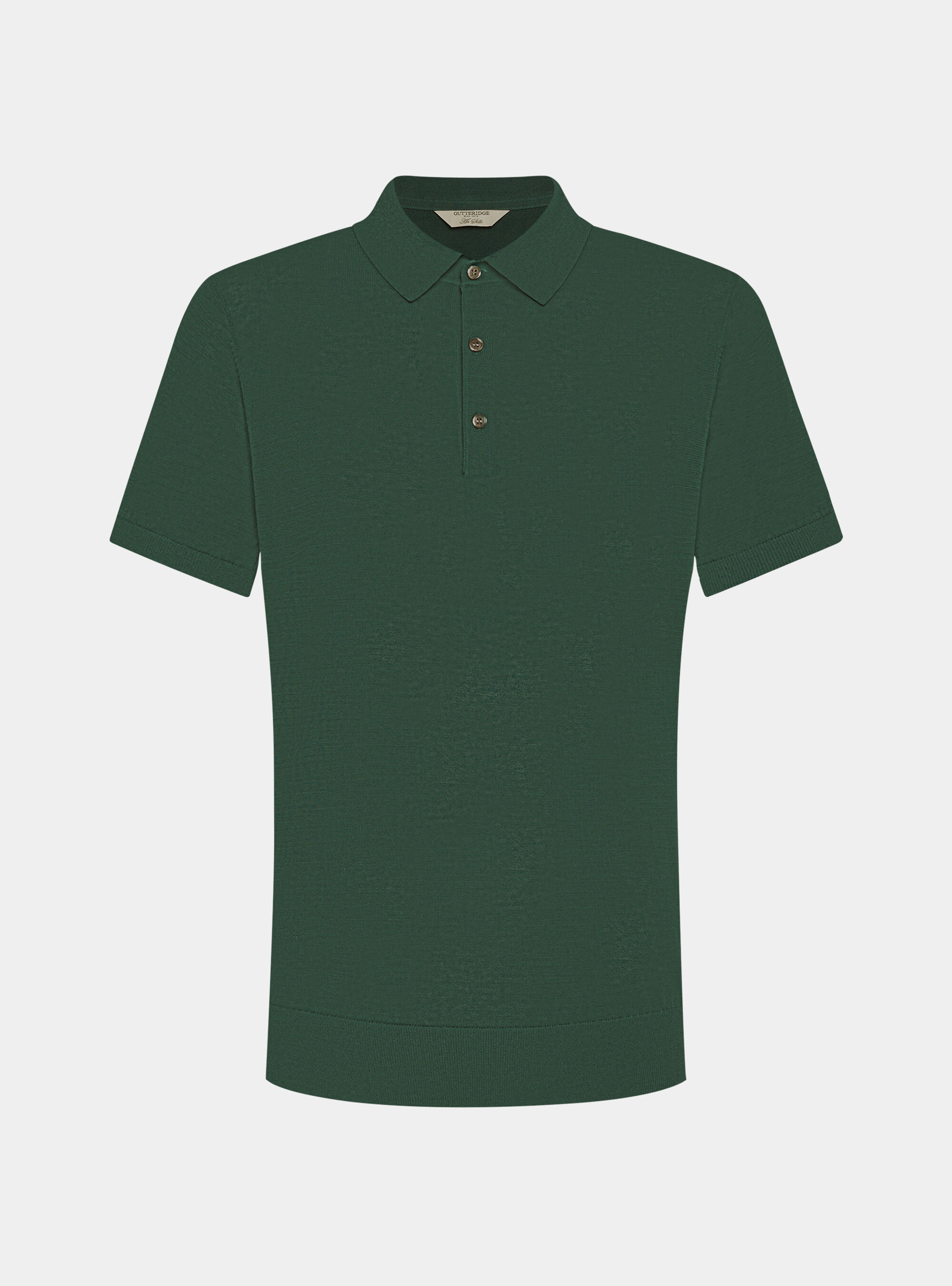 Polo de algod&oacute;n y seda, VERDE