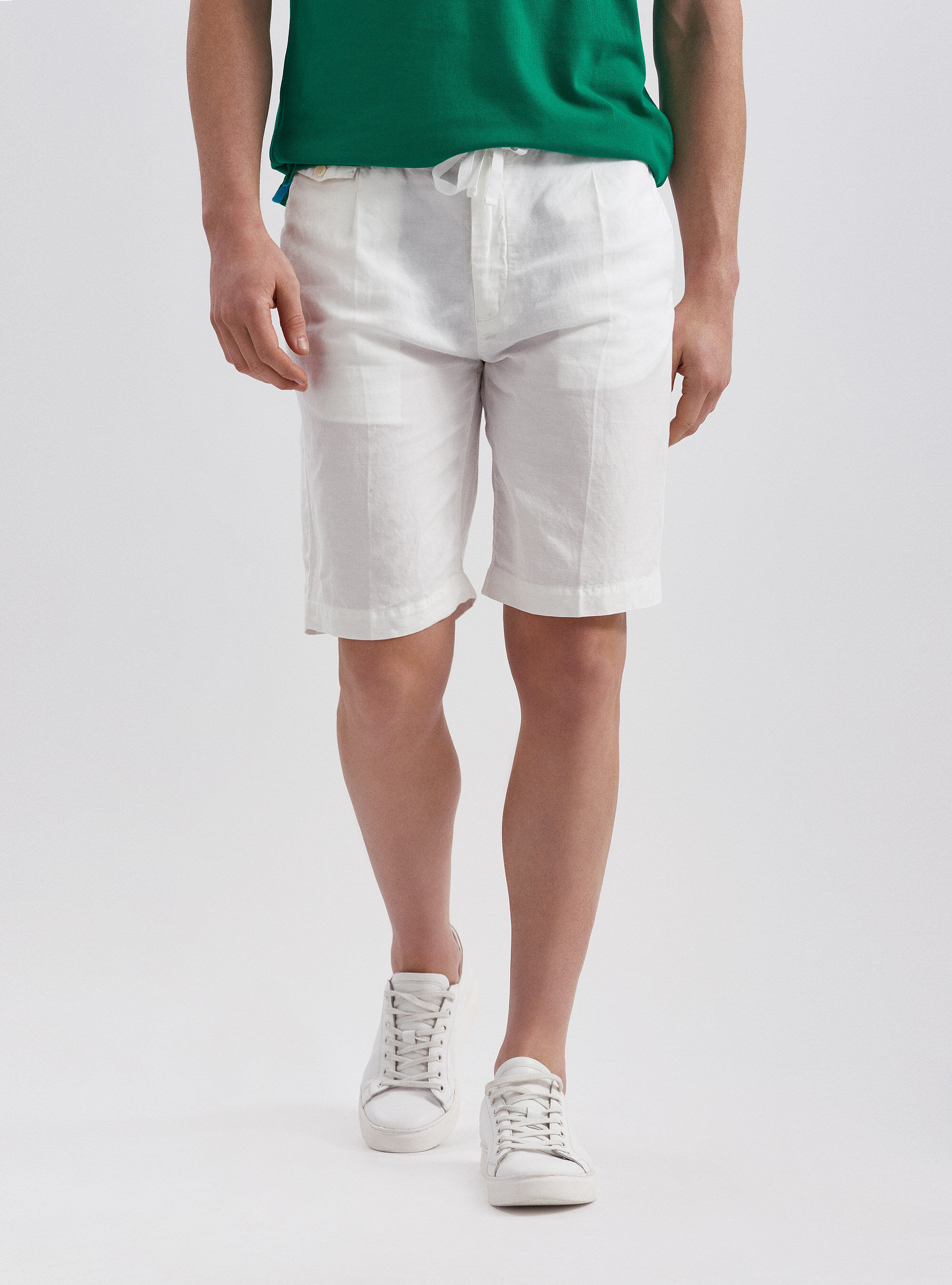 Bermuda in lino con coulisse | Gutteridge | Bermuda Uomo