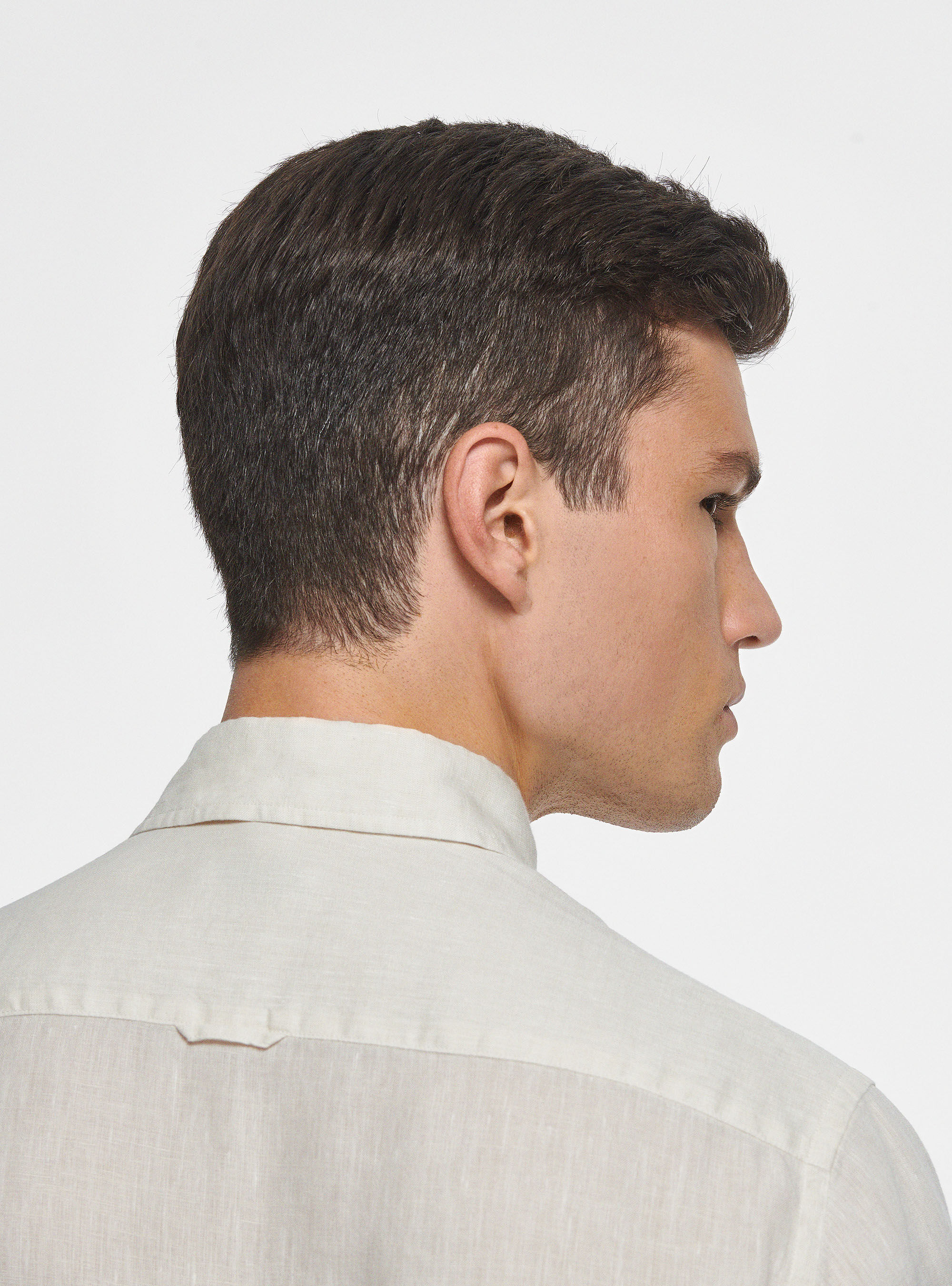 Camisa de lino puro, CRUDO