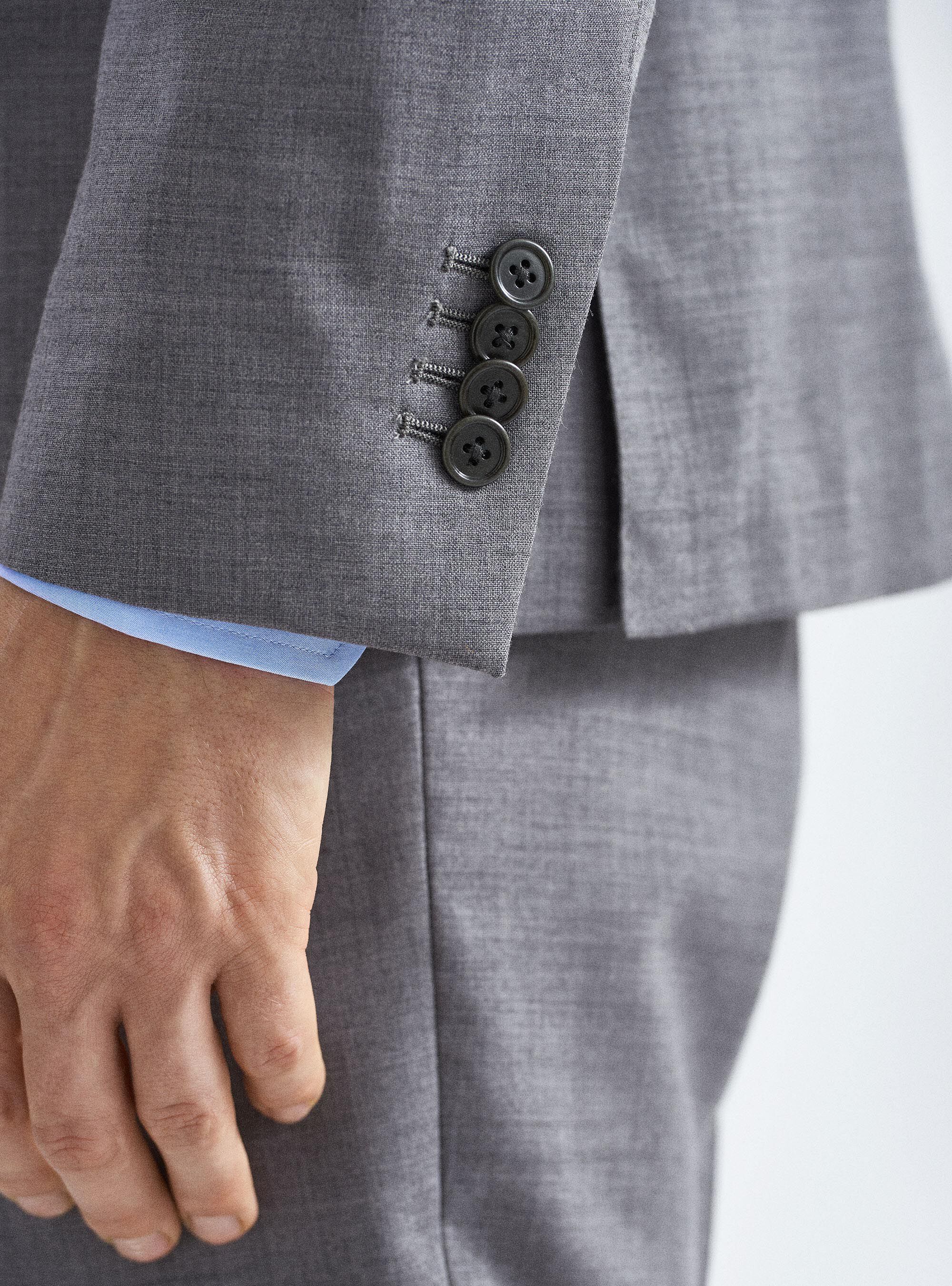 Fresh wool suit blazer, LIGHT GREY MELANGE